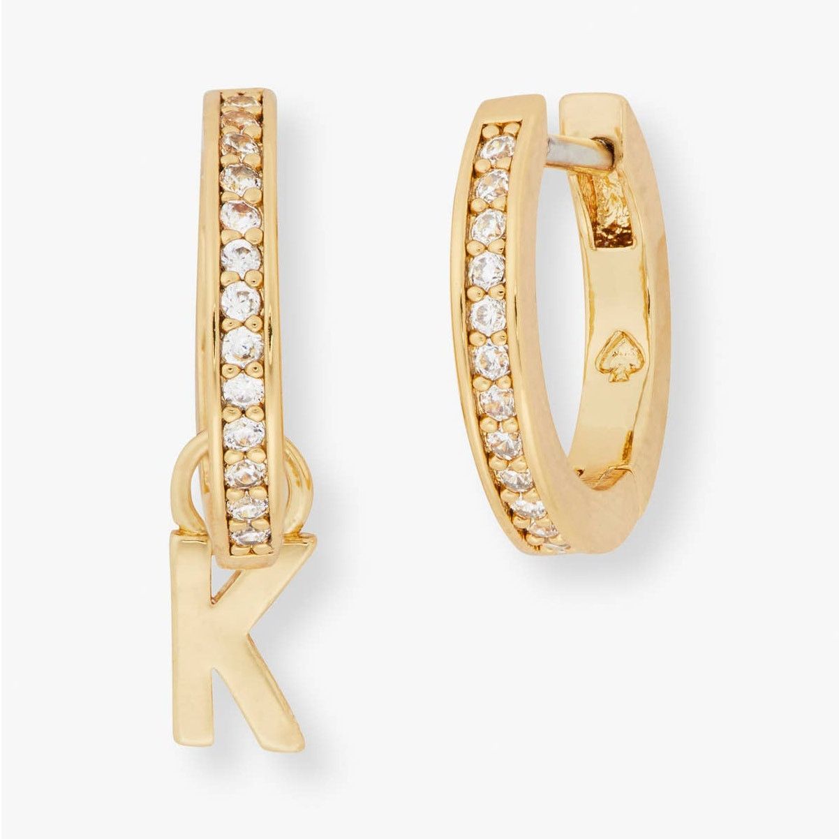 Kate Spade Kate Spade Tiny Twinkles k Huggies Letter K earrings New Size ONE SIZE - 1 Thumbnail