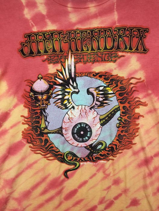 Vintage Jimi Hendrix Flying Eyeball Tie dye vintage T shirt1989