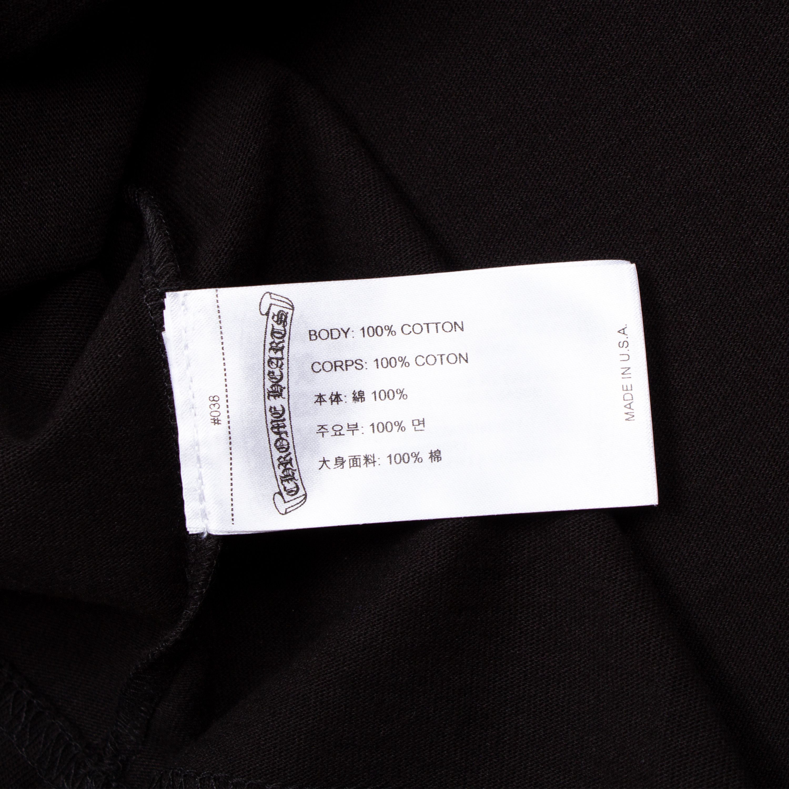 Chrome Hearts CHROME HEARTS BLACK SAMPLE POCKET TEE Size US L / EU 52-54 / 3 - 5 Thumbnail