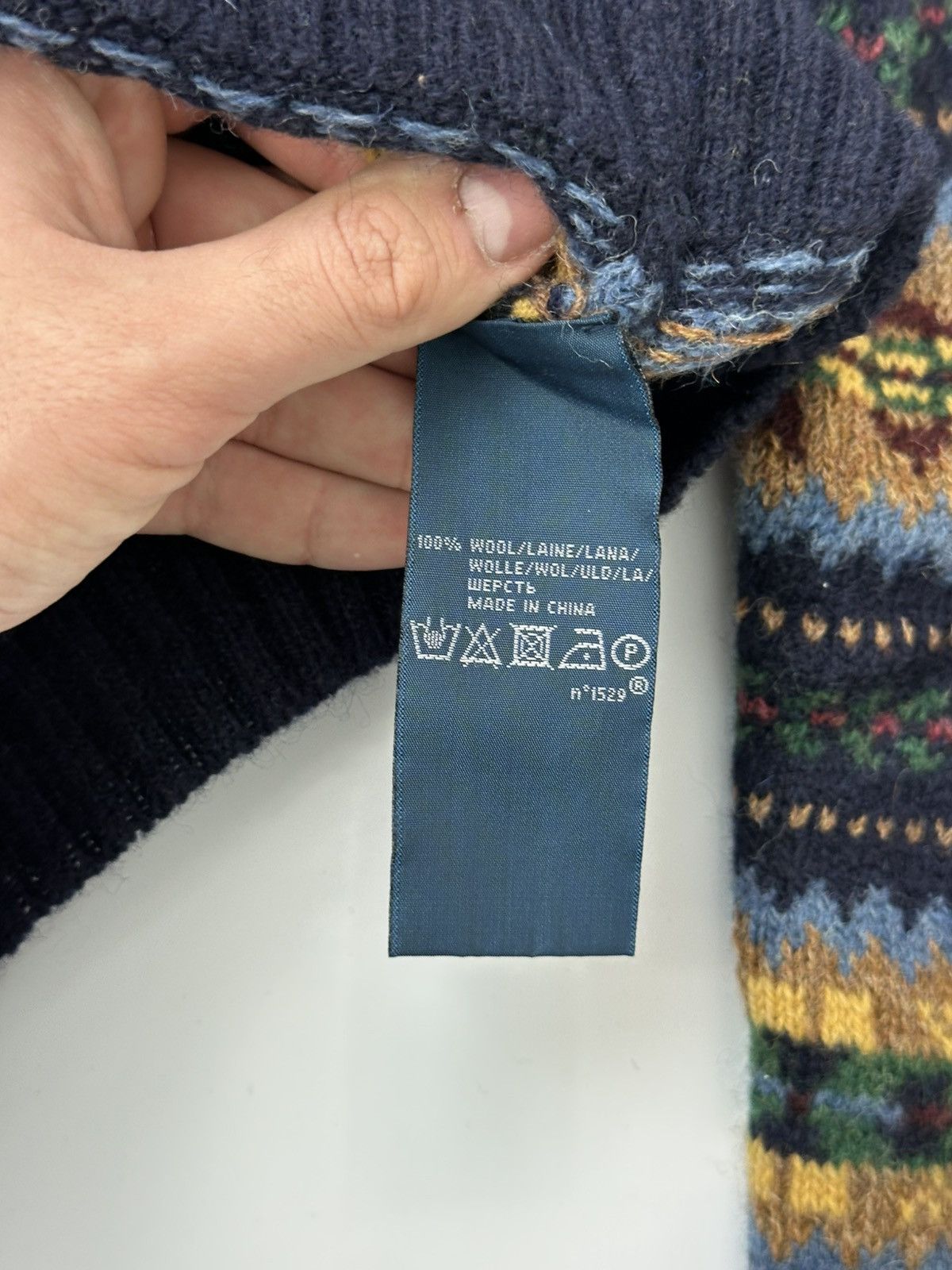 Polo Ralph Lauren Polo Ralph Lauren Wool Sweater V-Neck Fair Isle Size US L / EU 52-54 / 3 - 9 Thumbnail