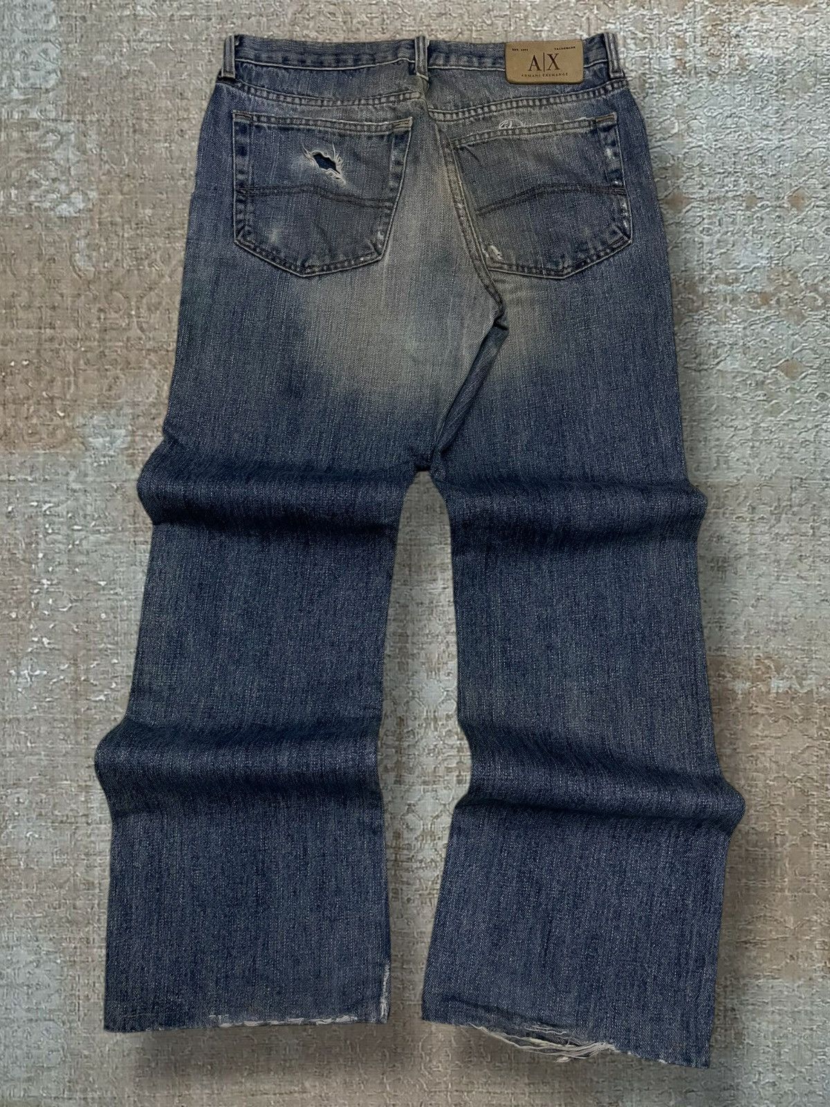 Armani Exchange Vintage 1990s Designer Armani Exchange Distressed Denim Size US 30 / EU 46 - 9 Thumbnail
