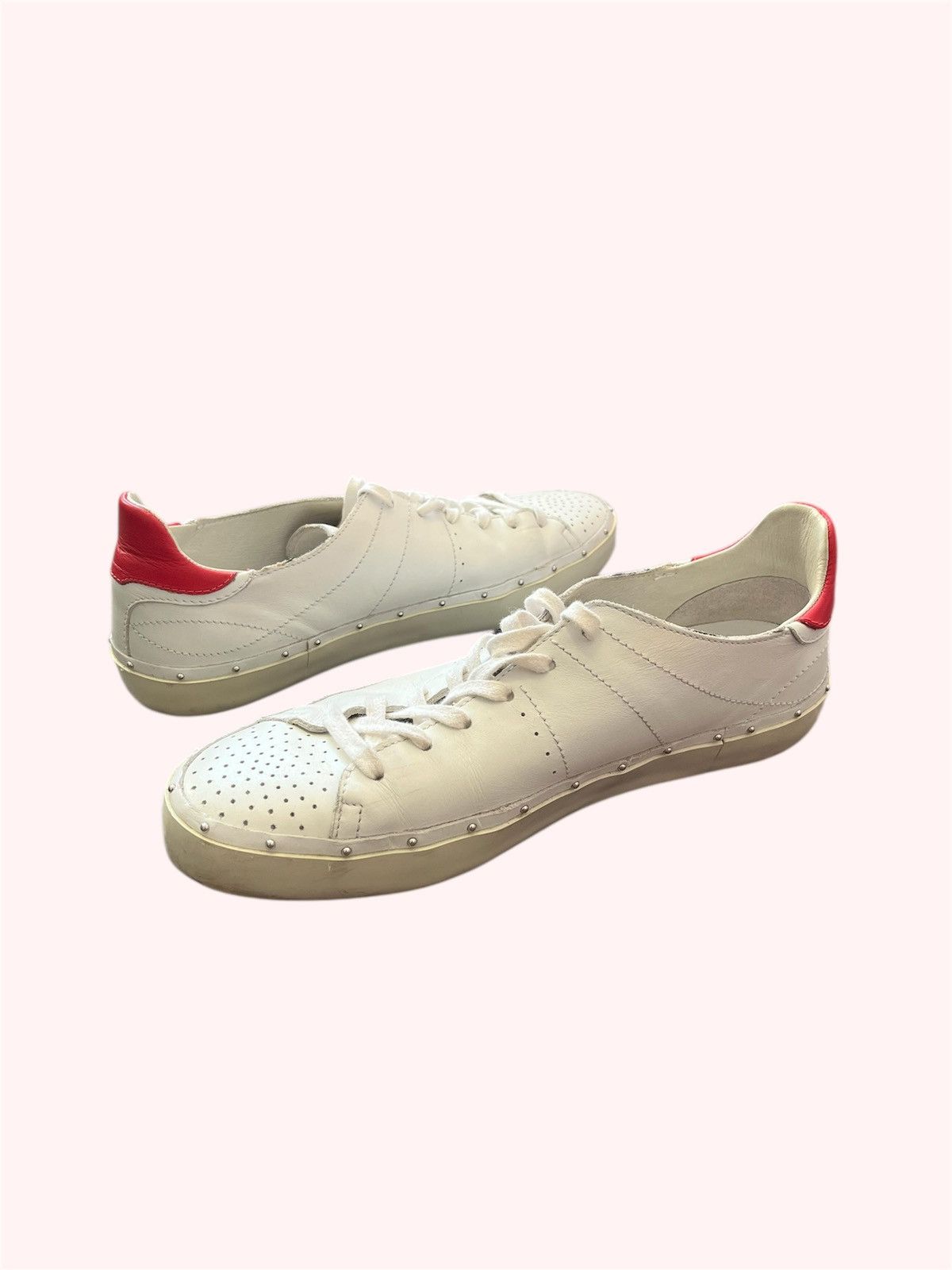 Rebecca Minkoff White Leather Low Top Sneakers Size US 11 / IT 41 - 4 Thumbnail