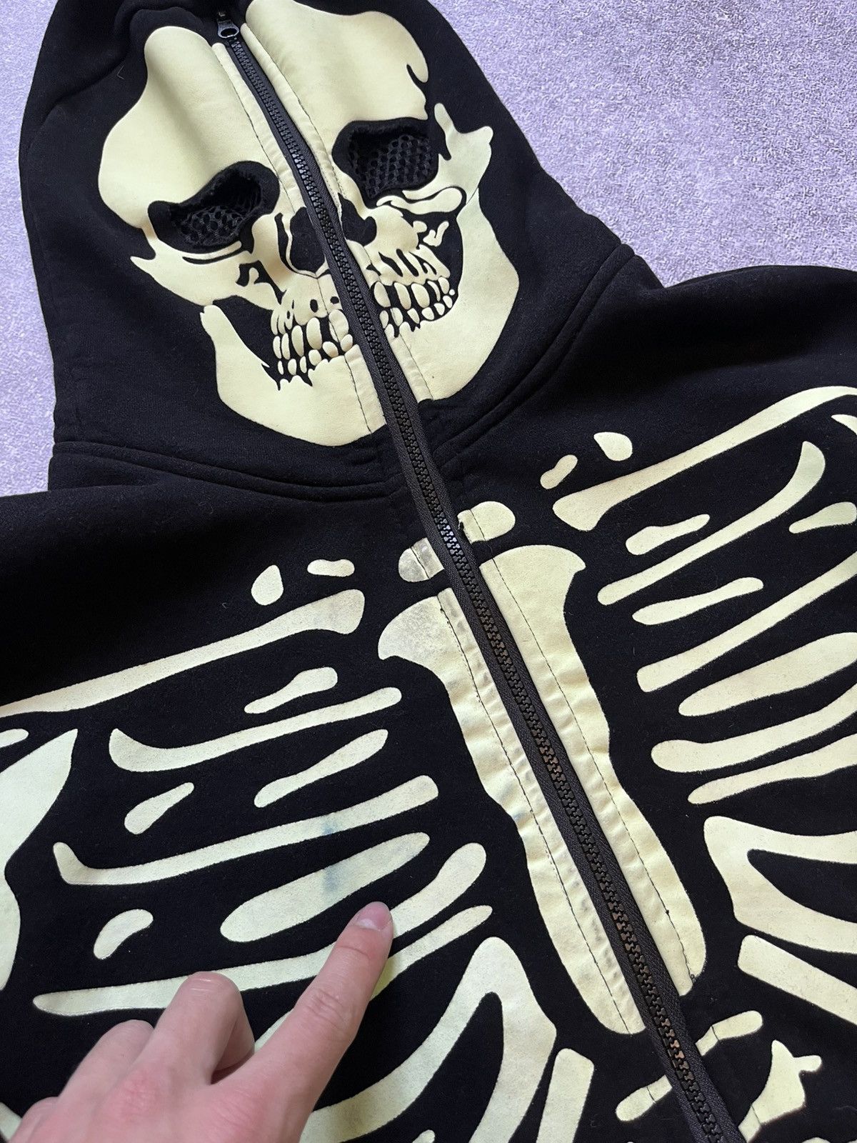 Other Skeleton Full Zip Hoodie – Bone Print Y2K Vibe Rare Graphic Size US L / EU 52-54 / 3 - 7 Thumbnail