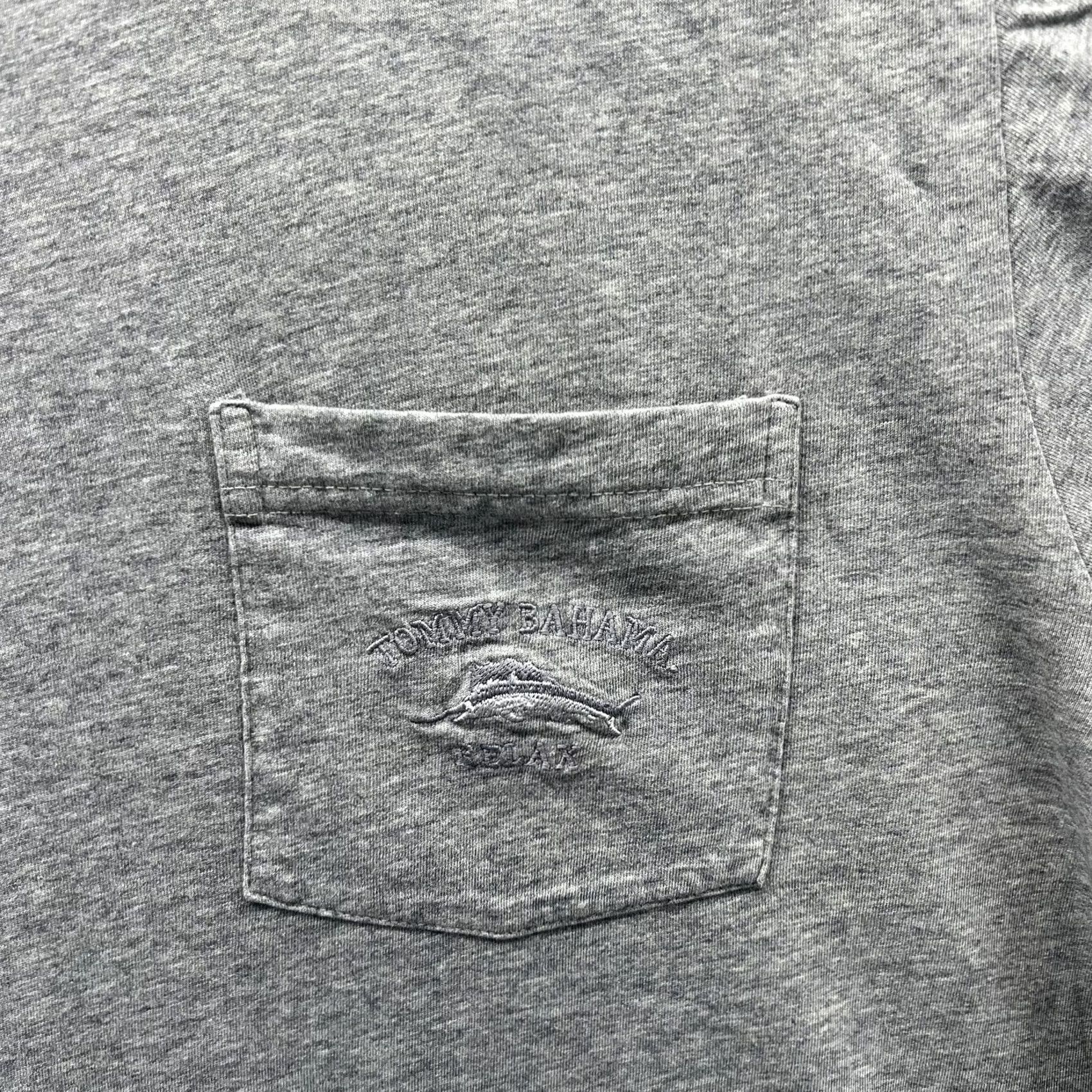 Tommy Bahama VINTAGE Tommy Bahama Shirt Mens Large Gray Pima Cotton Pocket Tee Cerveza Pacifico Size US L / EU 52-54 / 3 - 7 Thumbnail