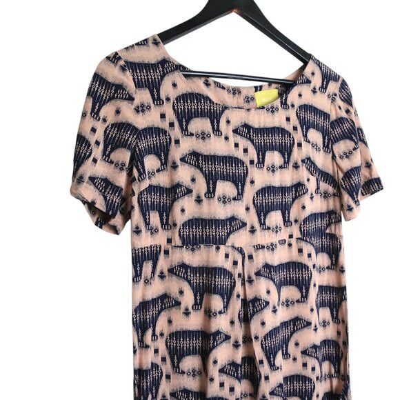 Anthropologie Anthropologie Maeve Zola Pink Polar Bear Printed Tunic Dress Size XS / US 0-2 / IT 36-38 - 2 Thumbnail