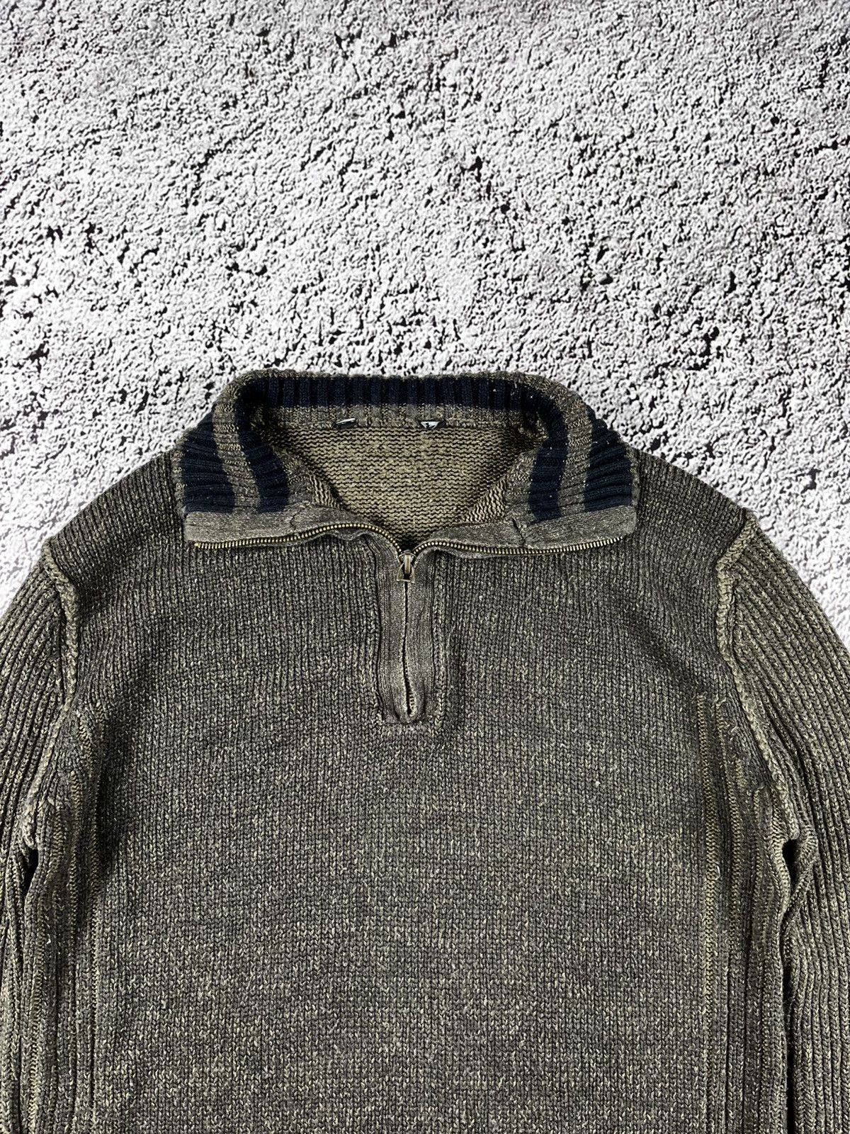 Vintage Vintage Y2K ribbed 1/4 sweater 00s oldmoney streetwear Size US S / EU 44-46 / 1 - 4 Thumbnail