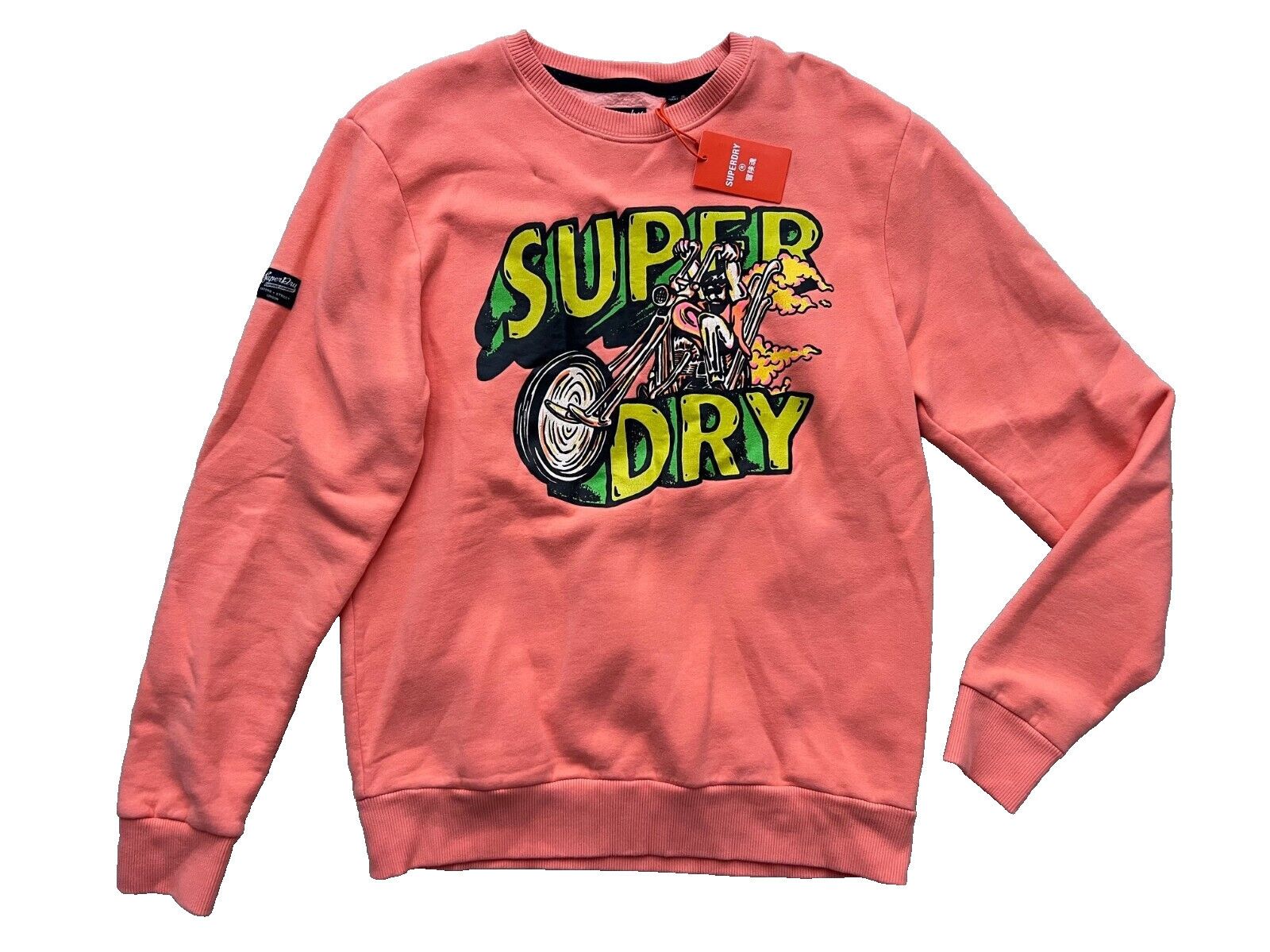 Superdry Superdry Motor Retro Graphic Sweatshirt Orange ( S ) Size US S / EU 44-46 / 1 - 2 Thumbnail