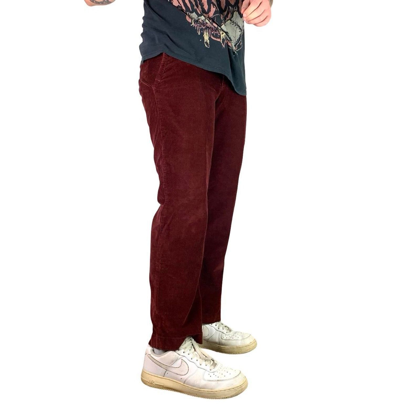 Vintage Y2K Vintage Maroon Corduroy Pants Size US 34 / EU 50 - 3 Thumbnail