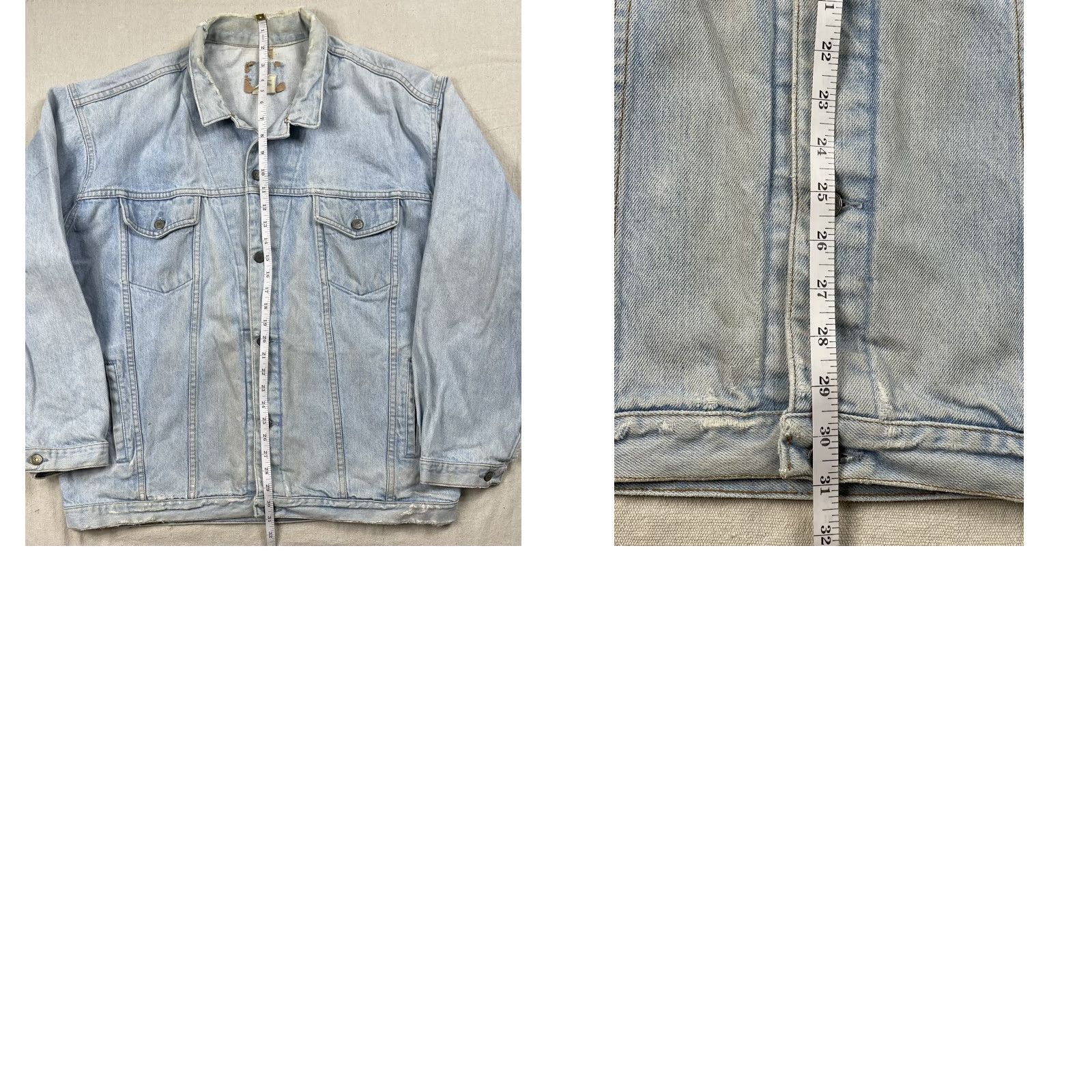 Gap VINTAGE Gap Denim Jeans Jacket Trucker Light Distressed Blue XL Mens American Classic 90s Jacket Denim/Coat Size US 36 / EU 52 - 8 Thumbnail