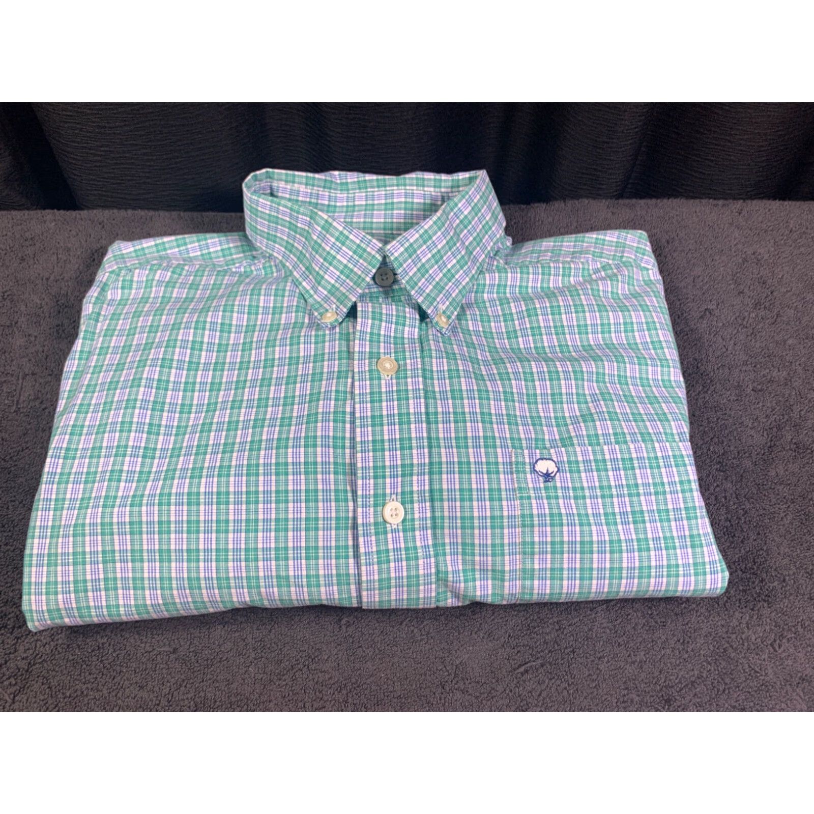 Vintage COTTON CLUB Plaid Button-Up Shirt Mens Large Green Size US L / EU 52-54 / 3 - 1 Thumbnail
