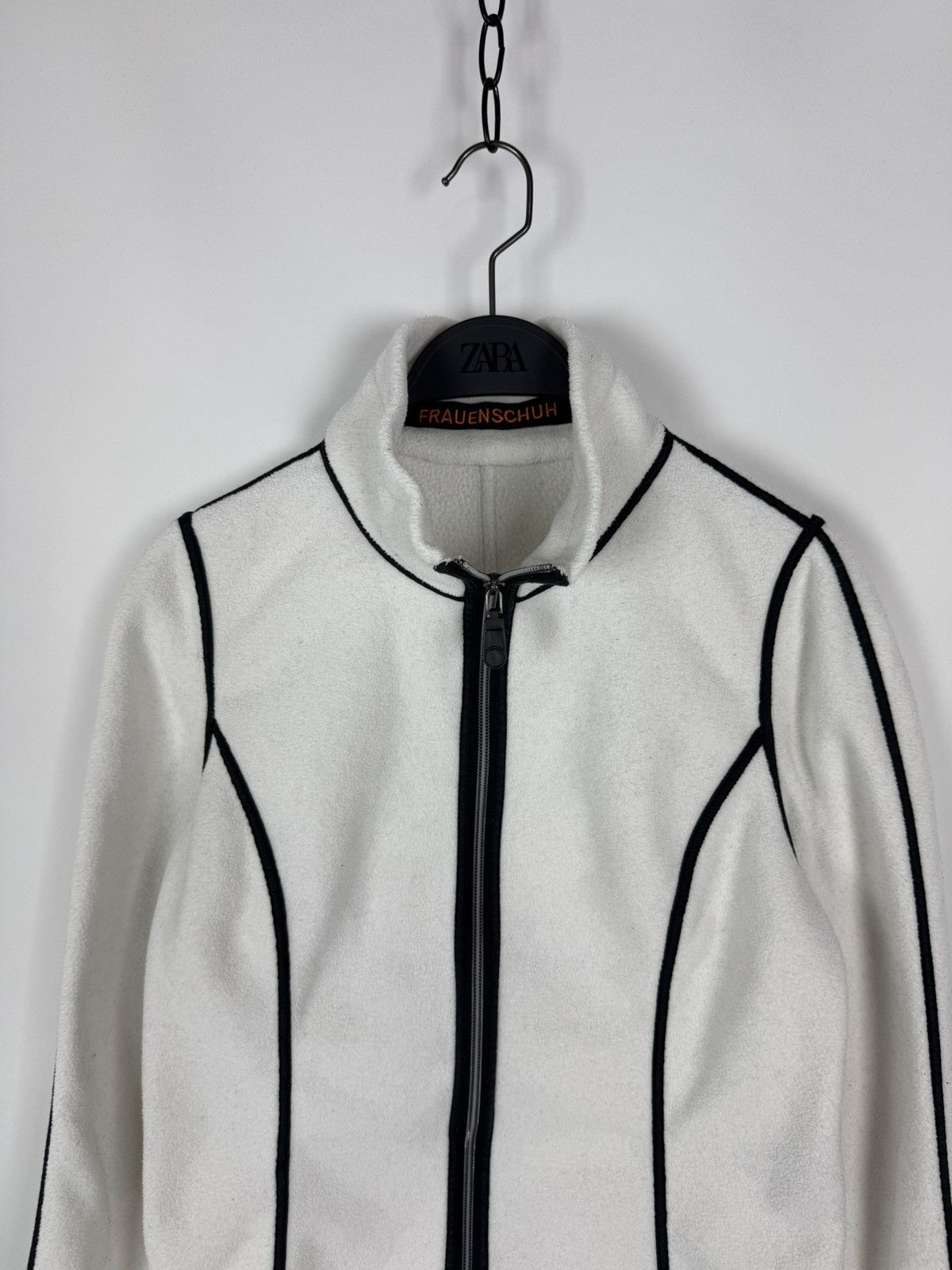 Frauenschuh Frauenschuh White Full Zip Fleece Pullover Size M / US 6-8 / IT 42-44 - 2 Thumbnail