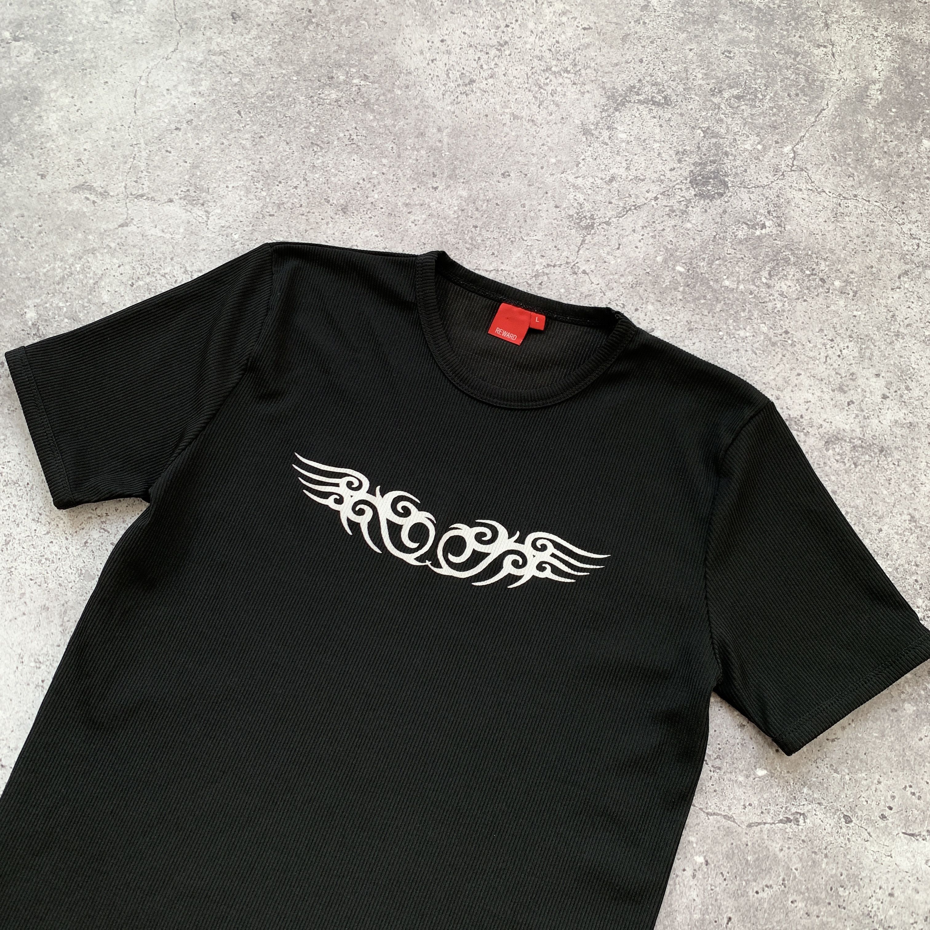 Vintage Vintage Tribal 90s Avantgarde Black Graphic Tee Shirt Size US M / EU 48-50 / 2 - 3 Thumbnail