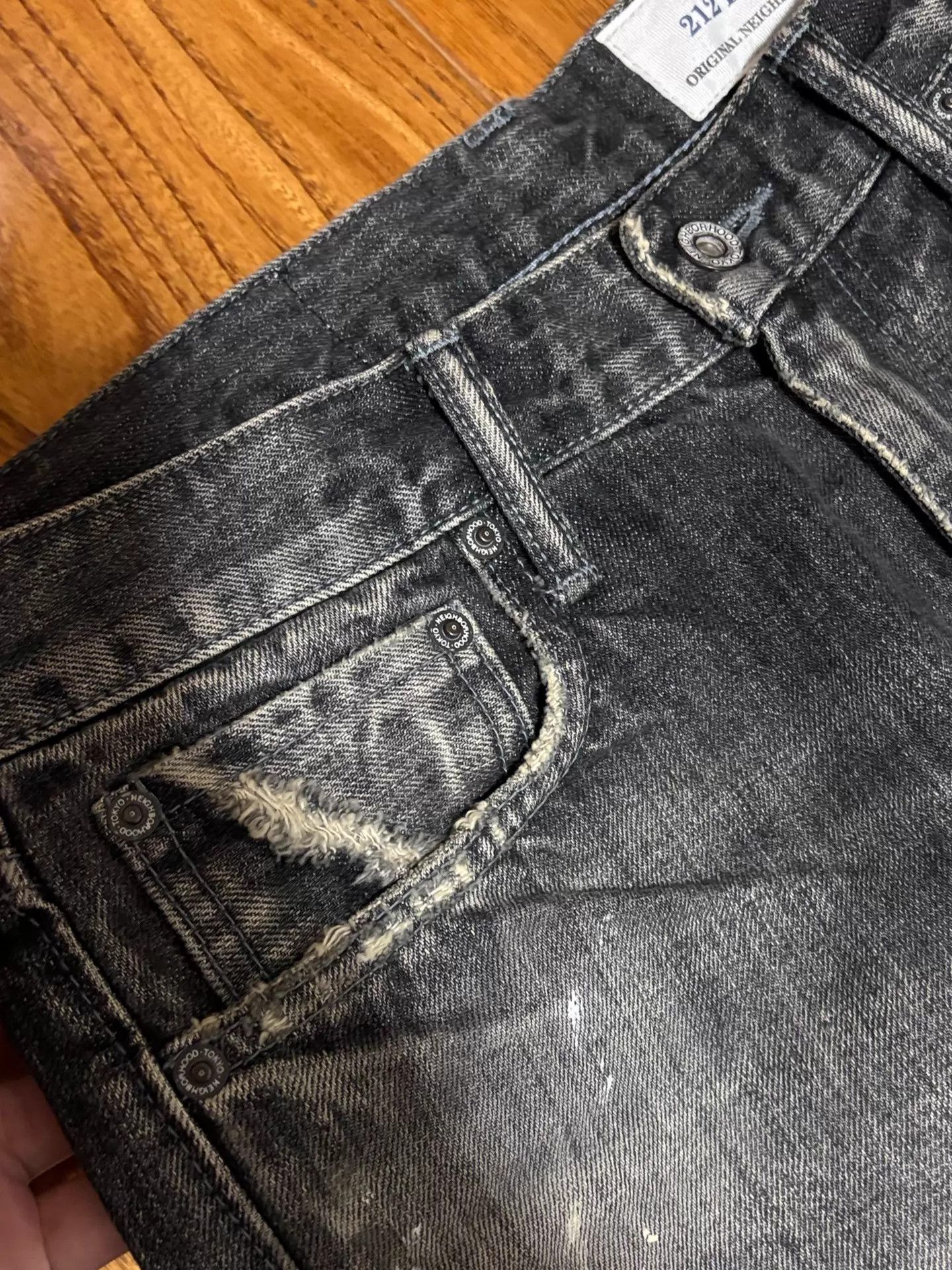 Neighborhood NBHD SS 21AW Washed Cut Distressed Patches Jeans Size S Size US 29 - 5 Thumbnail