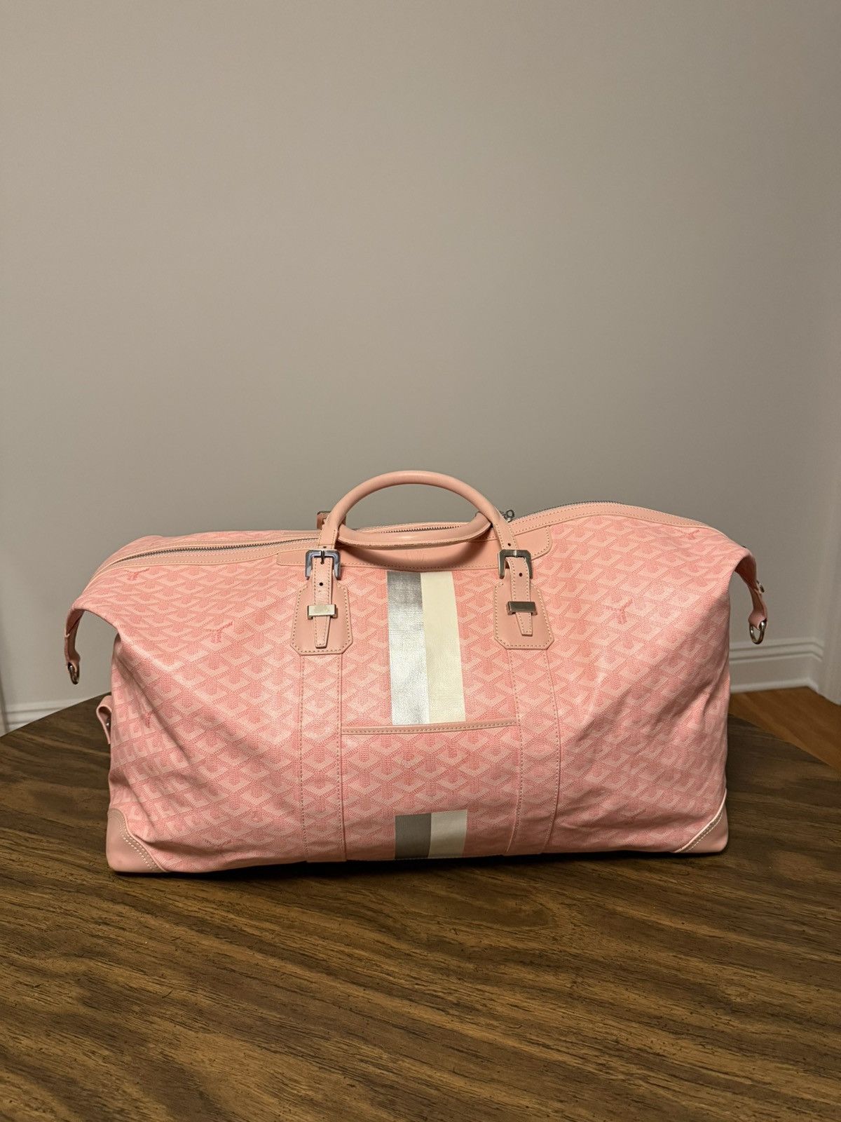 Goyard 2008 Pink Sakura Goyard Boeing Duffle Bag Size ONE SIZE - 6 Thumbnail
