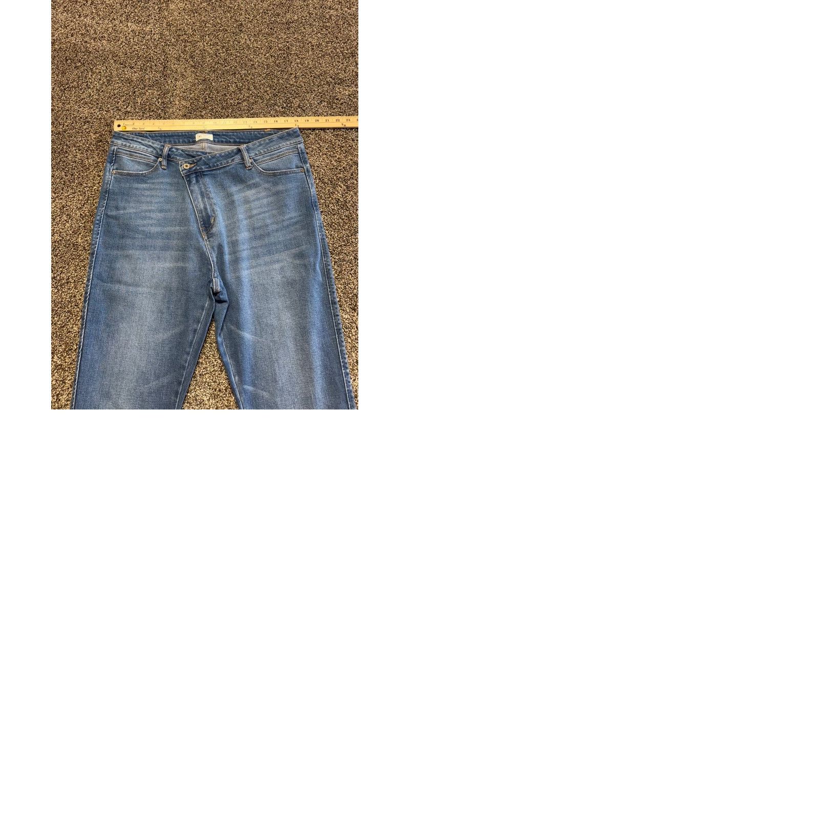 Vintage Kancan Jeans Women 16W Blue Denim Straight Raw Hem Stretch 16 Regular Size 16W Women's Jeans Denim Stretch Straight Blue 16W Women Size 38" / US 16 / IT 52 - 9 Thumbnail