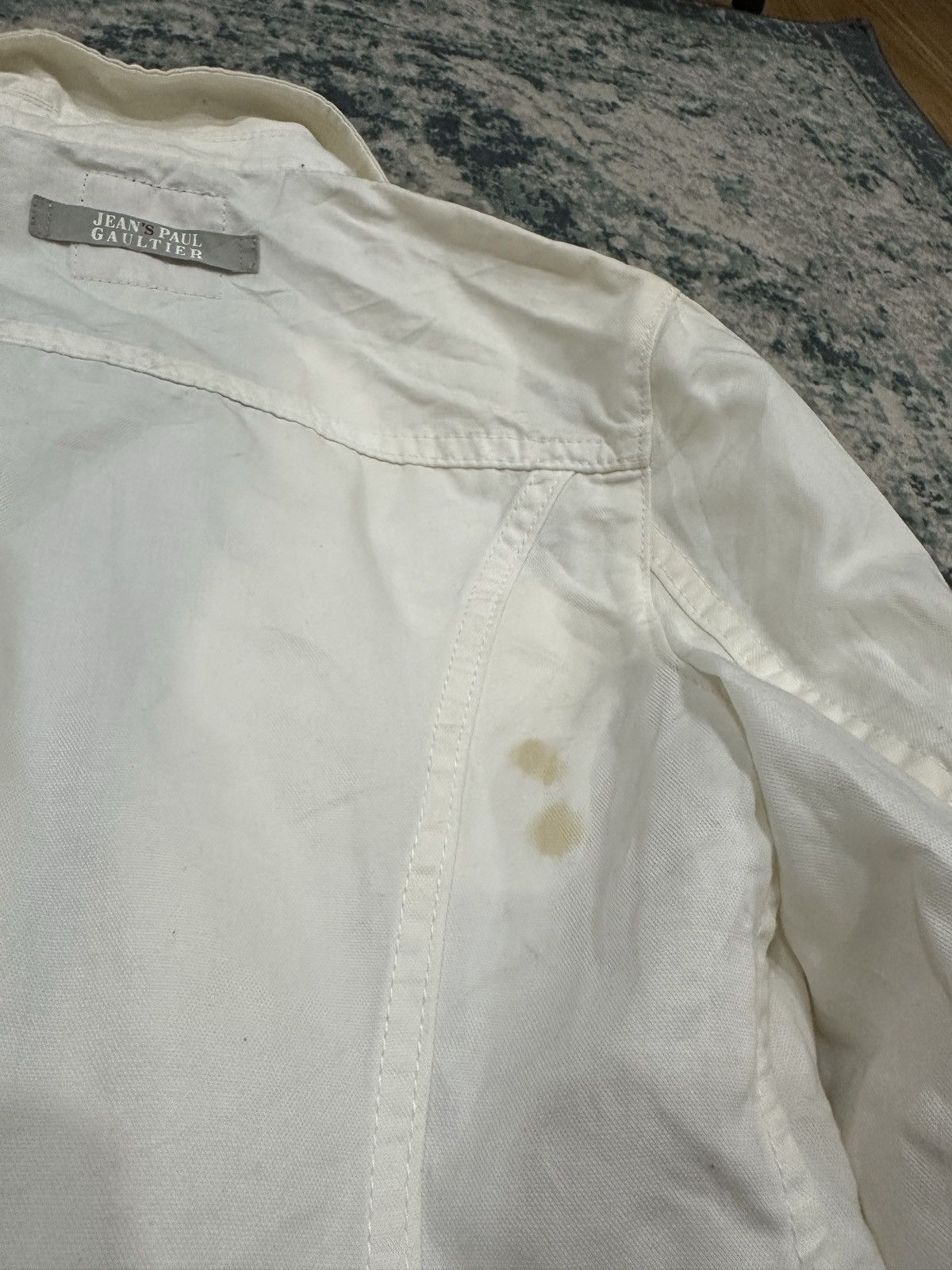 Jean Paul Gaultier Jean Paul Gaultier White Denim Jacket Size S / US 4 / IT 40 - 20 Thumbnail