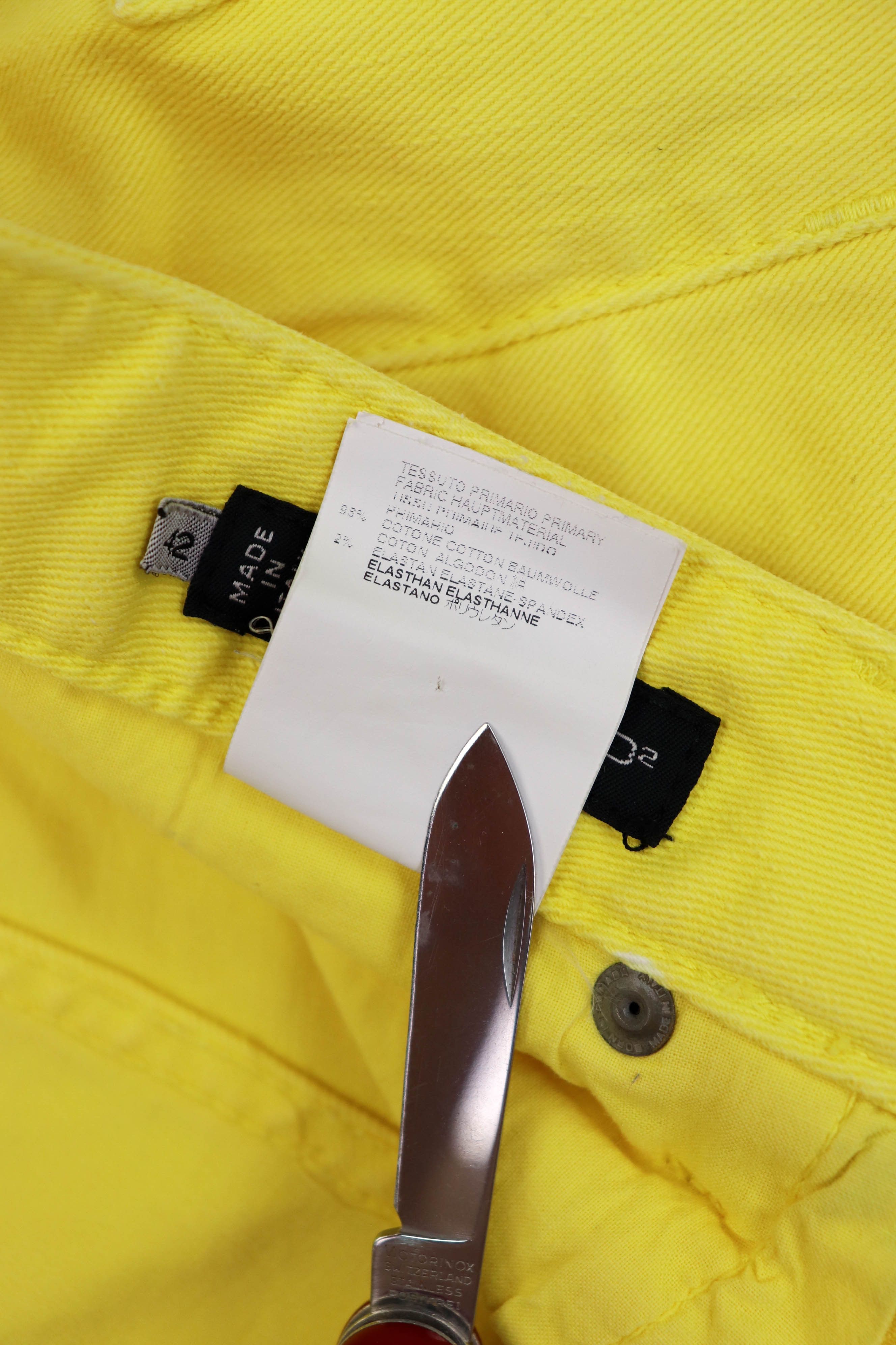 Dsquared2 WMNS Dsquared2 Yellow Slim Fit Zip Jeans Size 28" / US 6 / IT 42 - 14 Thumbnail