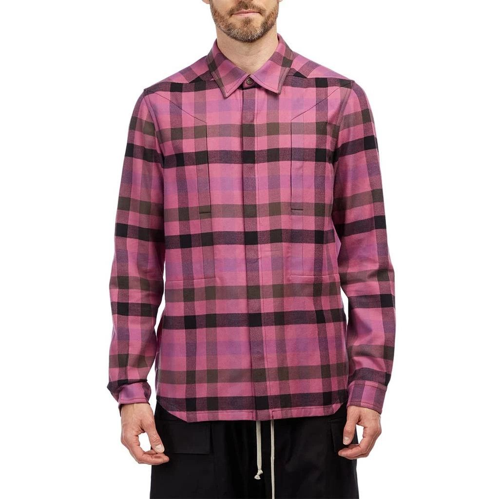 Rick Owens o1y0325 Checked Shirt in Multicolor Size US M / EU 48-50 / 2 - 2 Thumbnail