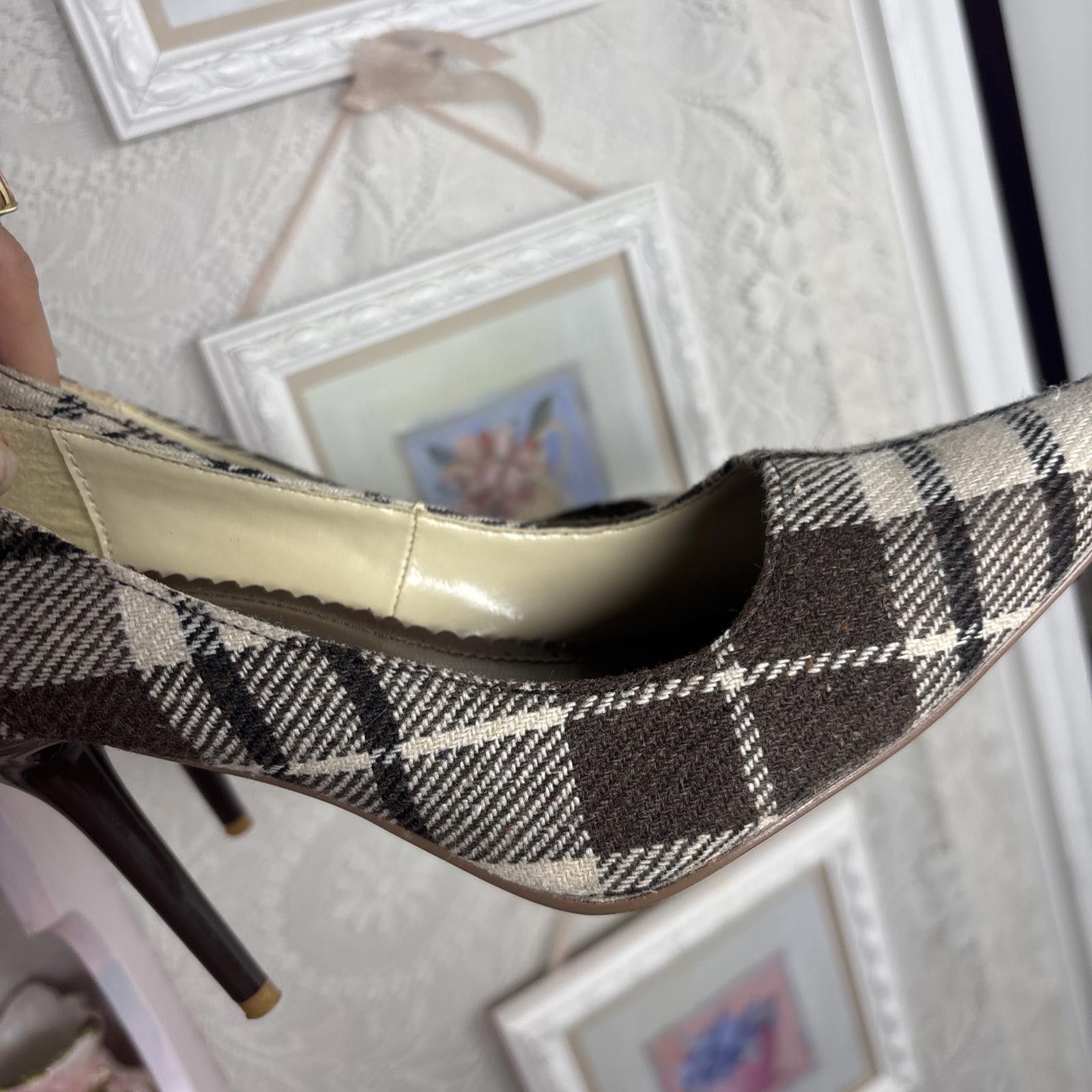 Other vintage 90s brown plaid pointed heals Size US 8 / IT 38 - 5 Thumbnail