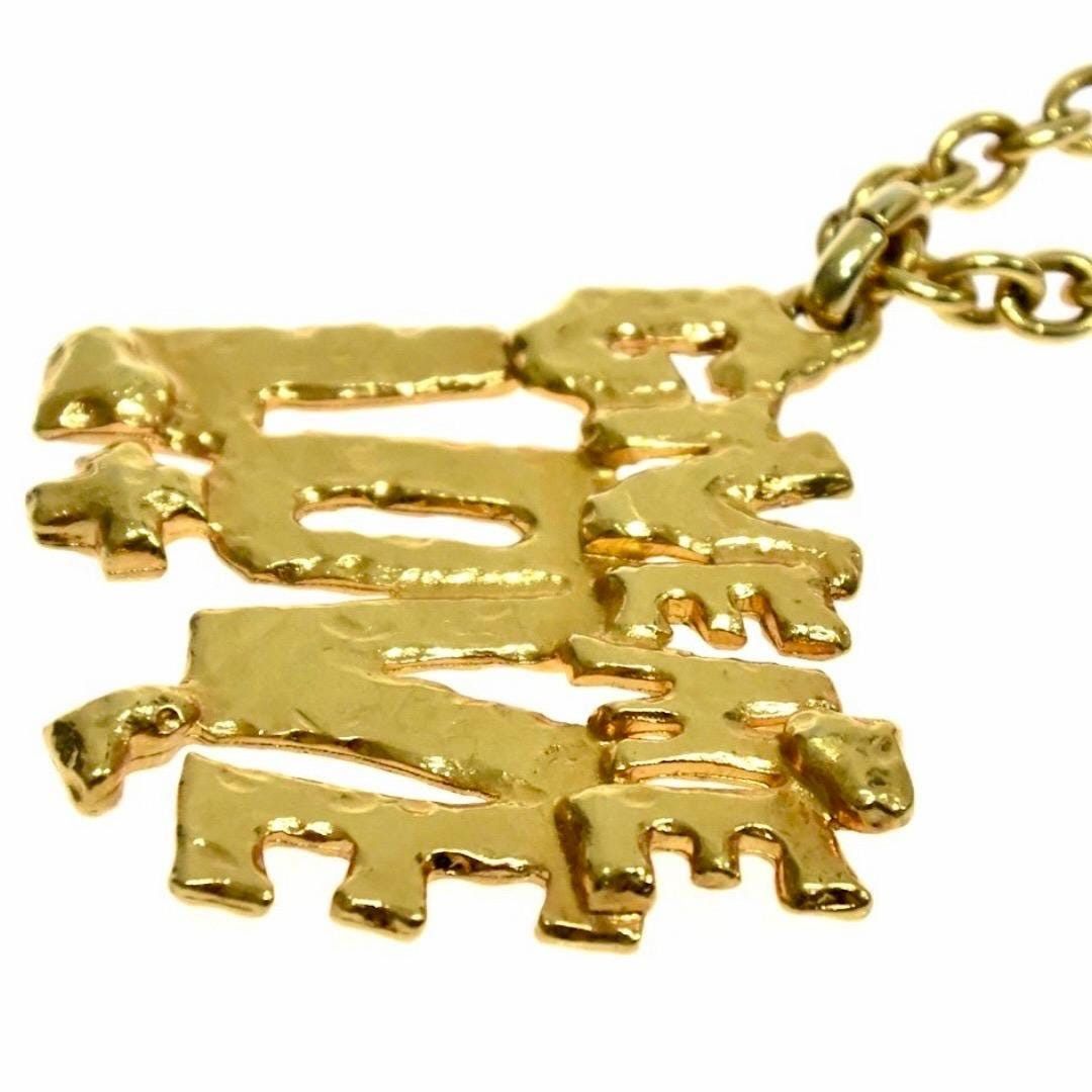 Moschino Vintage Moschino golden chain necklace with Give Me Love top Size ONE SIZE - 6 Thumbnail