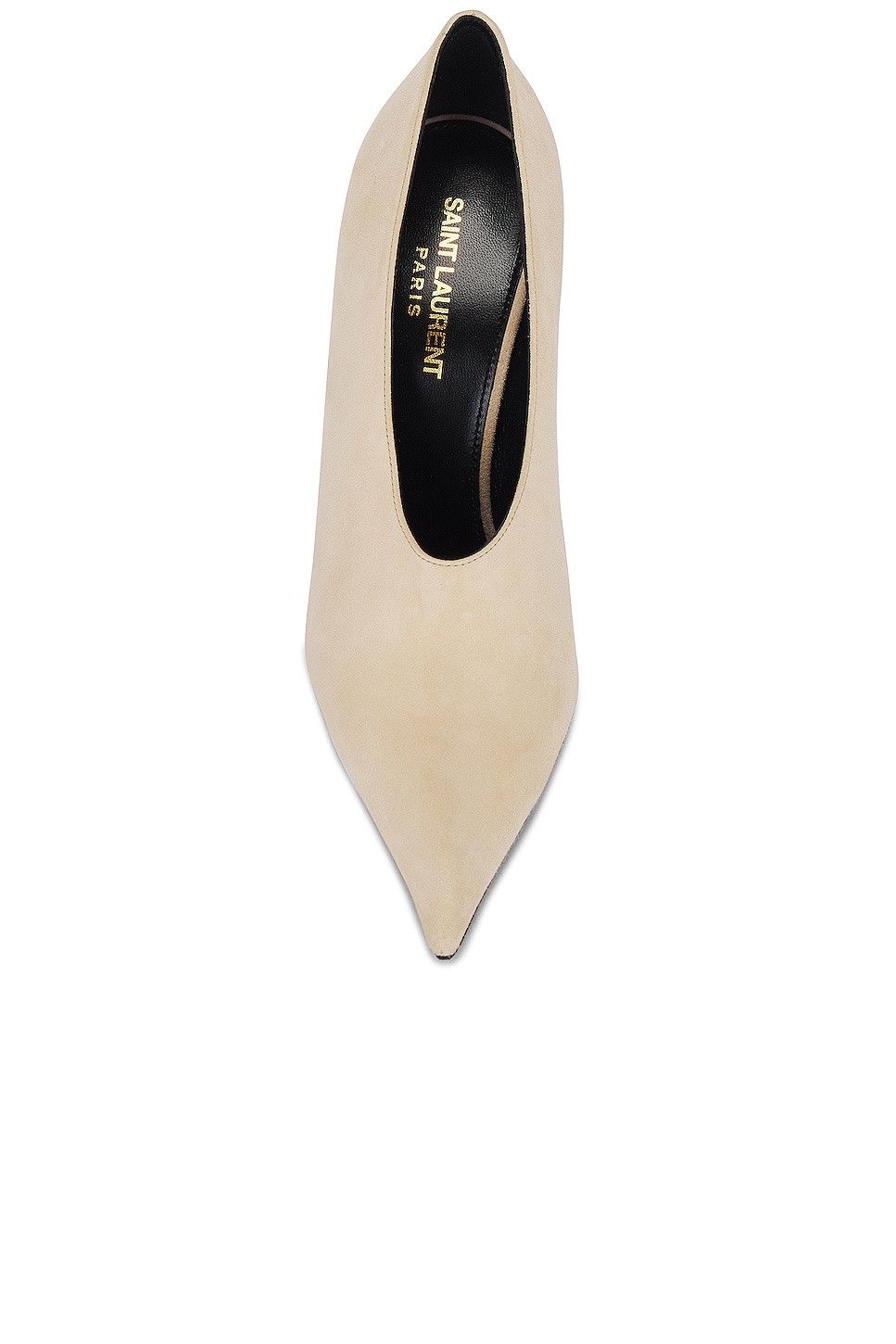 Saint Laurent Paris o1s1wg110225 755367 Nico Pumps in Cream Size US 8 / IT 38 - 4 Thumbnail
