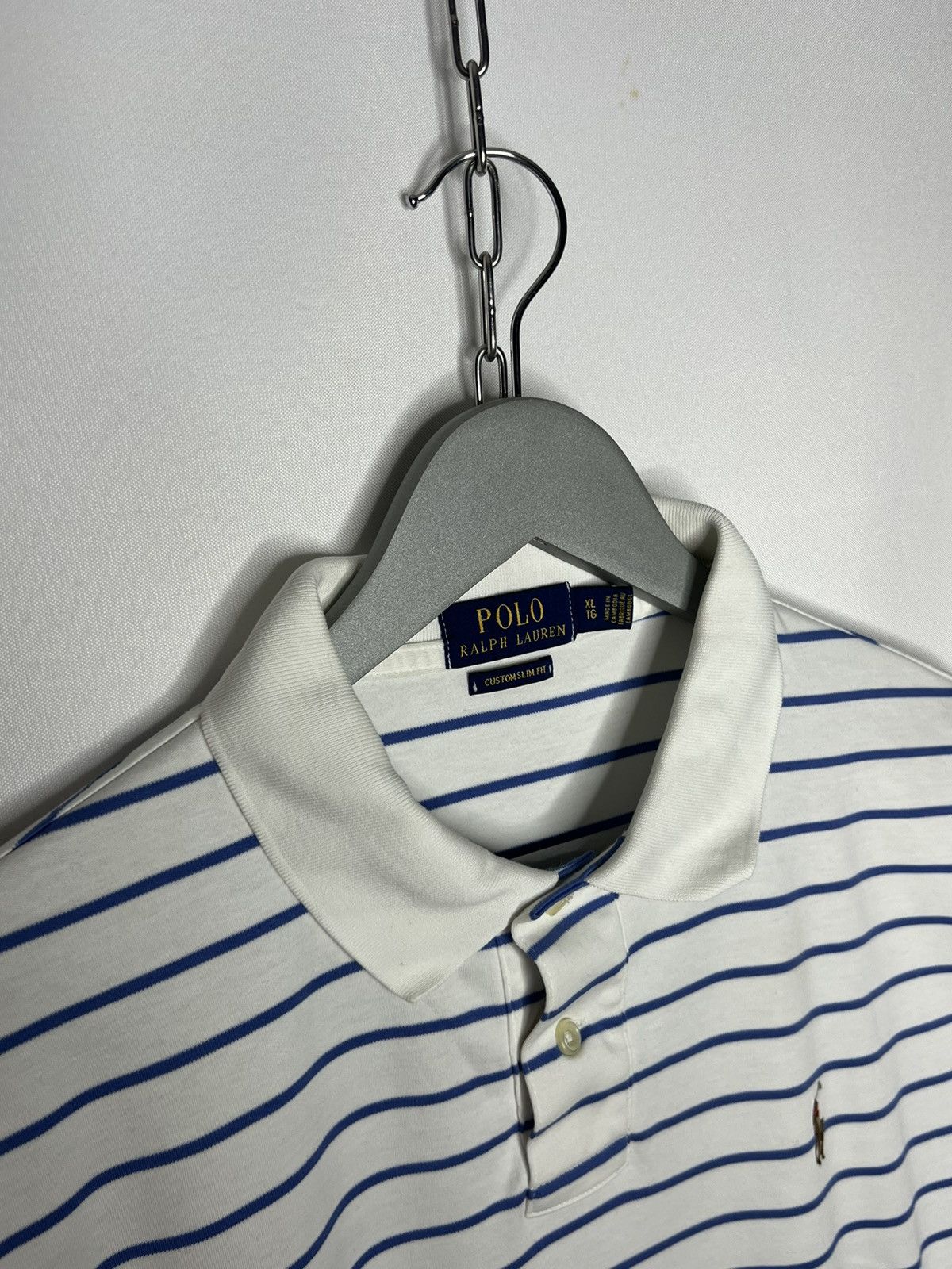 Vintage Vintage Polo Ralph Lauren Luxury Striped Polo Shirt Tee Size US XL / EU 56 / 4 - 8 Thumbnail