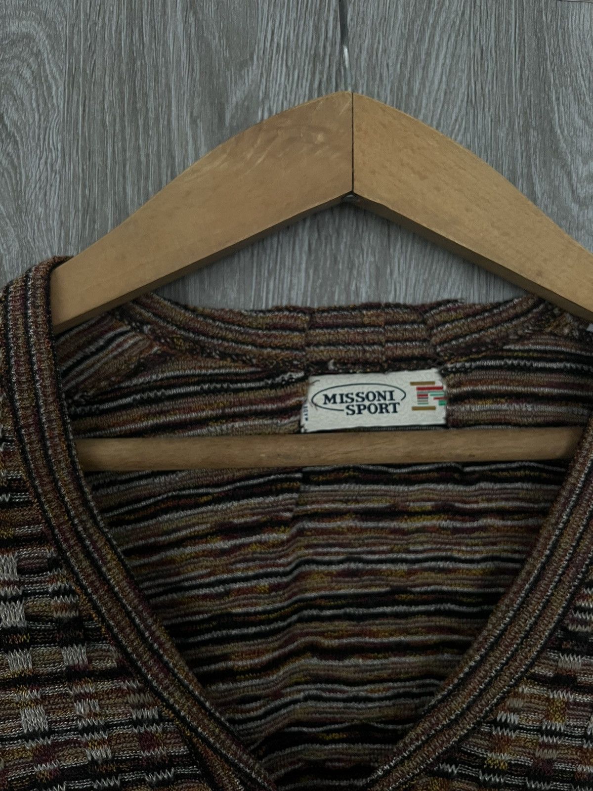 Missoni × Vintage Missoni sport cardigan 46L knit retro Size 46L - 5 Thumbnail