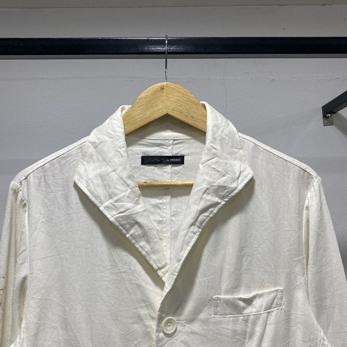 Issey Miyake × Japanese Brand × Tete Homme 🚨FINAL DROP🚨 Tete Homme Coat Linen 90s Designer Issey Miyake Size US M / EU 48-50 / 2 - 3 Thumbnail