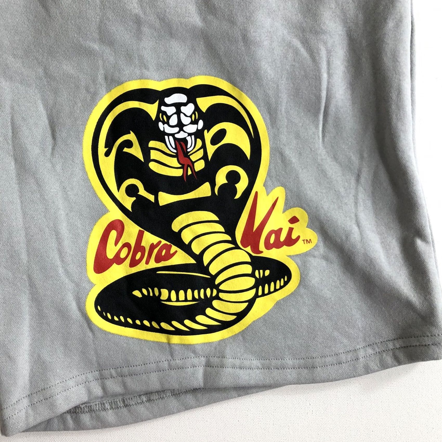 Vintage Cobra Kai Mens Shorts 3XL Gray Fleece Drawstring Athletic Casual Bioworld Sweat Size US XXL / EU 58 / 5 - 2 Thumbnail
