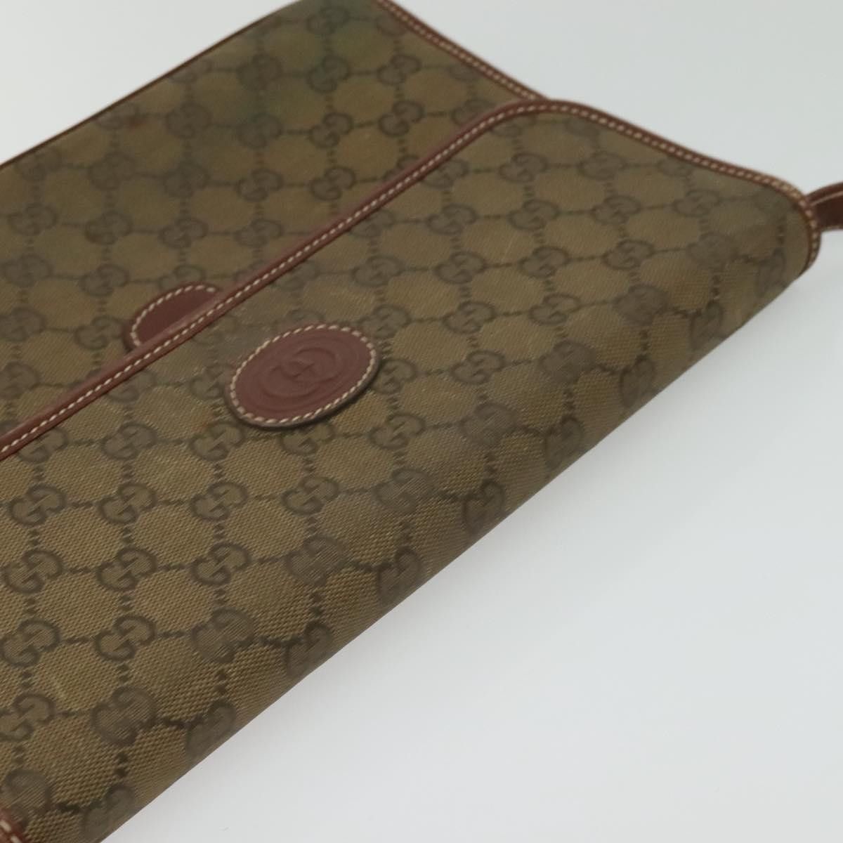 Gucci GUCCI GG Canvas Shoulder Bag Brown Gold 004 49 004 49 Size ONE SIZE - 6 Thumbnail