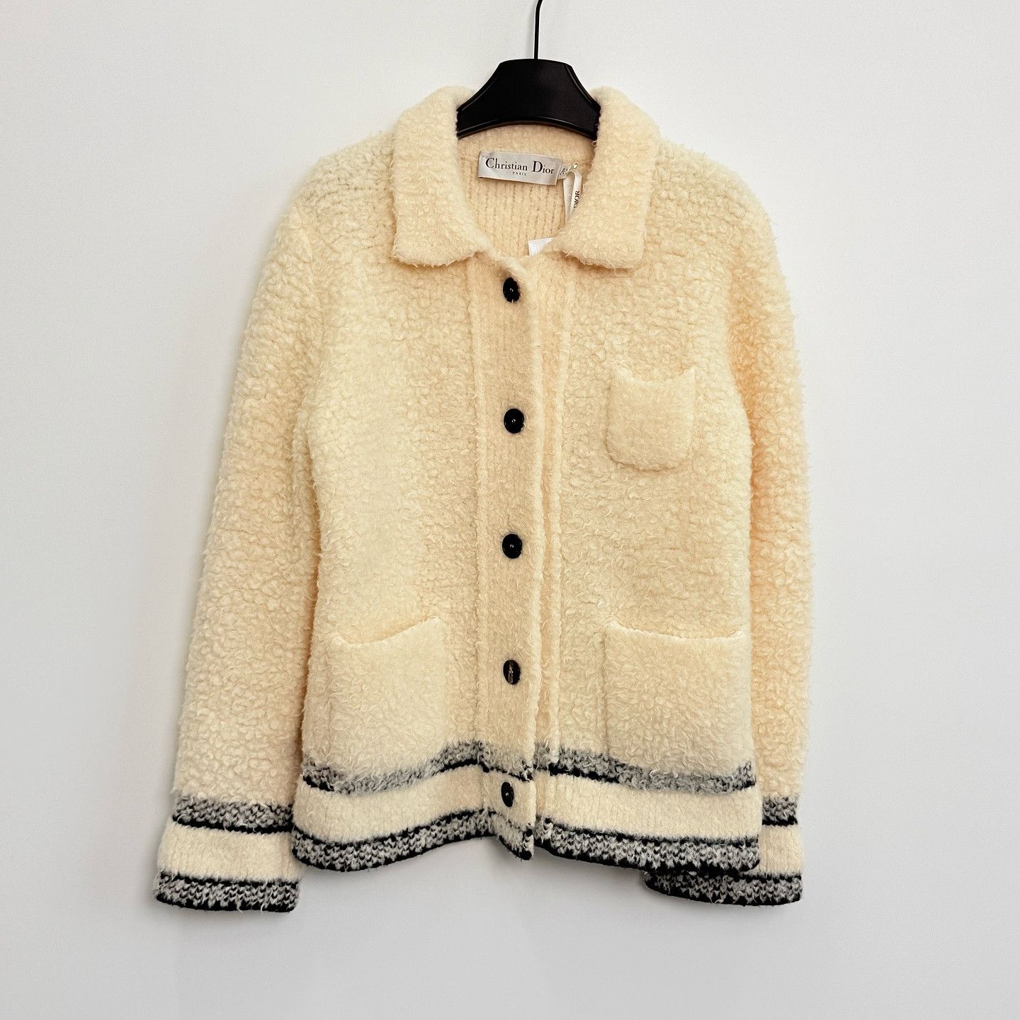 Dior Dior Logo Hem Knit Jacket Size M Size M / US 6-8 / IT 42-44 - 1 Thumbnail