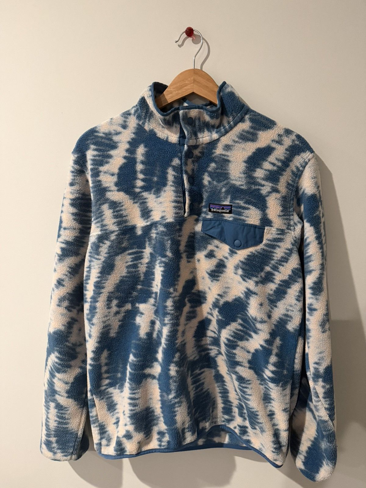 Patagonia Patagonia Lightweight Synchilla Blue/white marbled fleece. Size M / US 6-8 / IT 42-44 - 1 Thumbnail