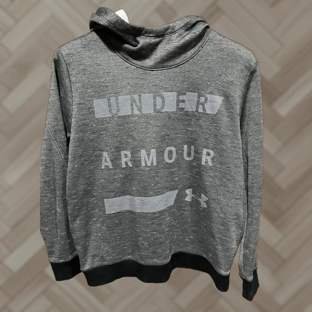 Under Armour Under Armour Hoodies Loose Gray Women’s L Hooded Pullover Activewear Sweatshirt Size L / US 10 / IT 46 - 1 Thumbnail