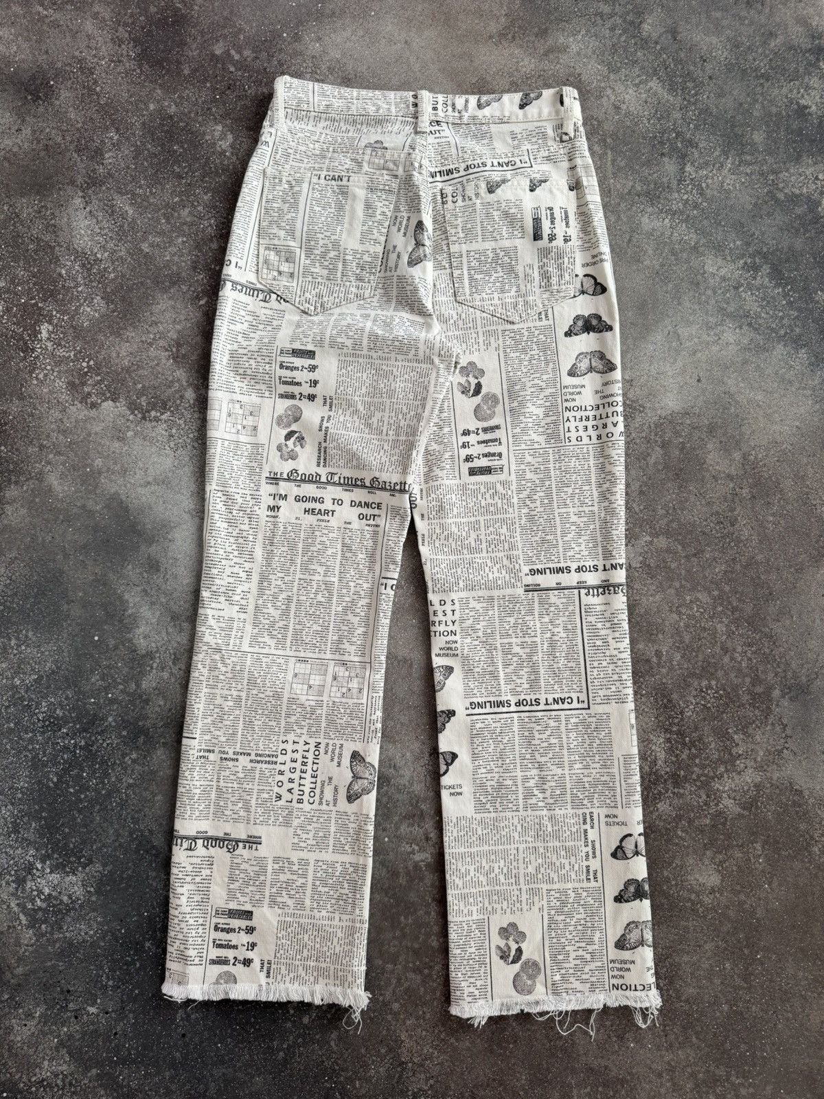 20471120 × Japanese Brand Gazette Printed Y2K Vintage Pants (inspired John galliano) Size 27" / US 4 / IT 40 - 2 Thumbnail