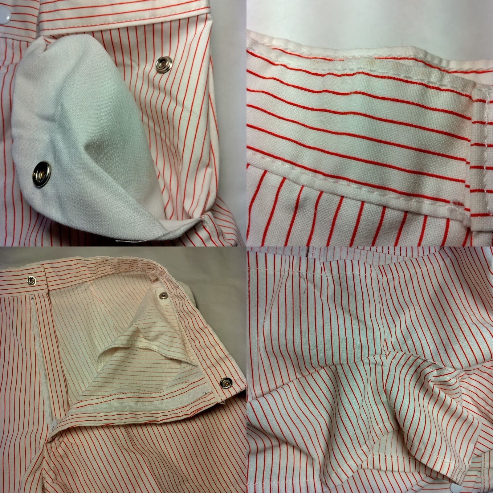 Vintage VINTAGE 1960s Shorts Women Size 11 White Red Striped Snap Pockets Hong Kong READ Size 32" / US 10 / IT 46 - 9 Thumbnail