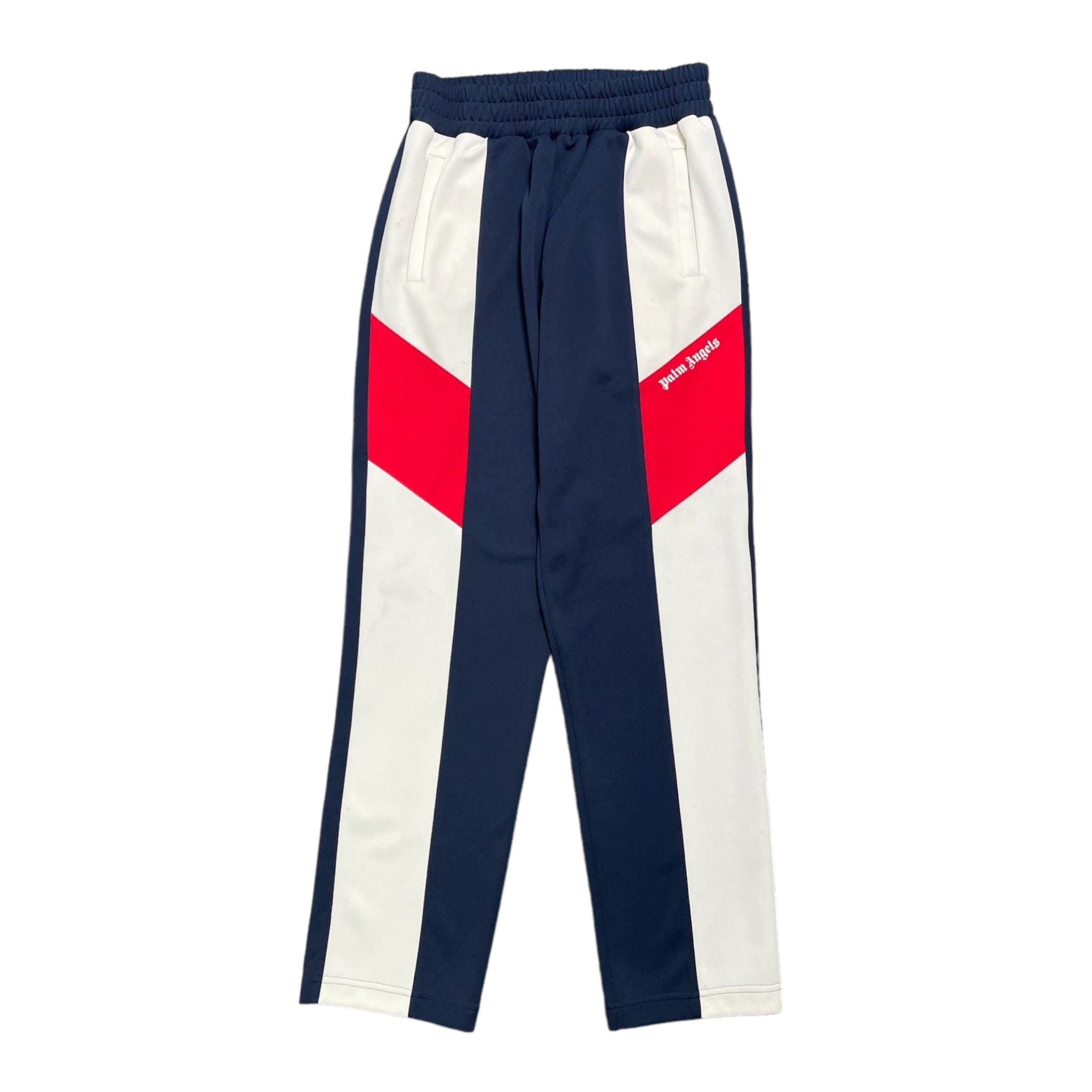 Palm Angels Colorblock Track Pants Red White Navy Size US 40 / EU 56 - 1 Thumbnail