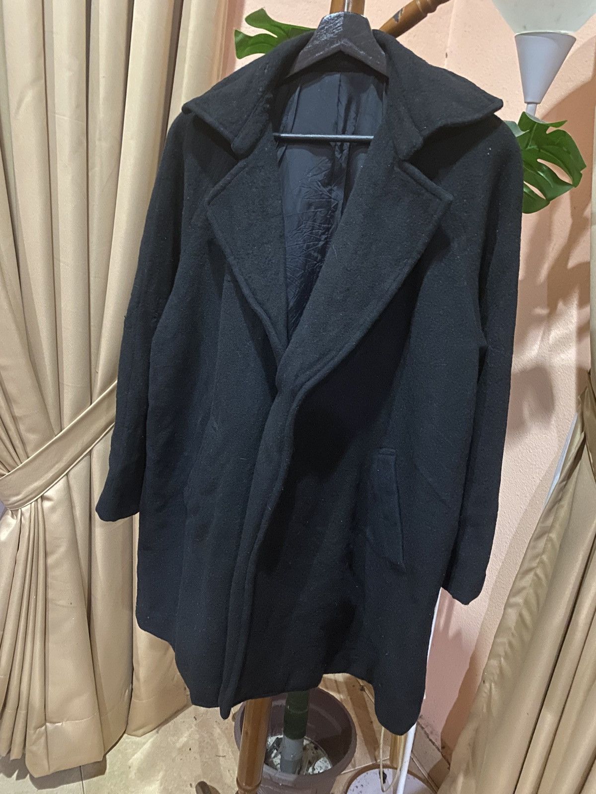Yohji Yamamoto Y’s bis Japan Black Wool Oversized Cocoon Coat Size M / US 6-8 / IT 42-44 - 2 Thumbnail