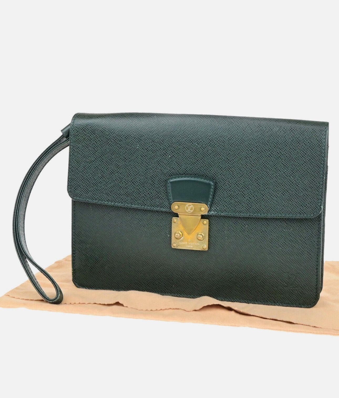 Louis Vuitton LOUIS VUITTON POCHETTE KOURAD CLUTCH HAND BAG TAIGA LEATHER Size ONE SIZE - 1 Thumbnail