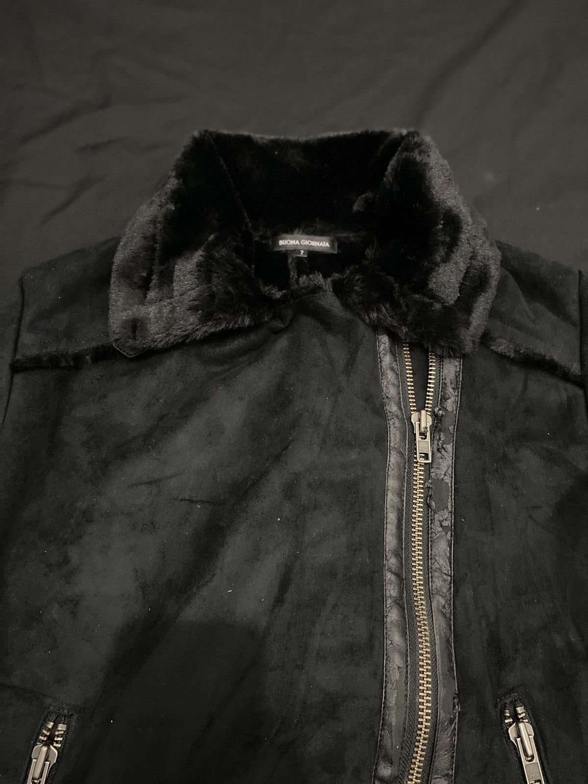 14th Addiction Vintage Buona Giornata Faux Fur Suede leather jacket Size US M / EU 48-50 / 2 - 3 Thumbnail