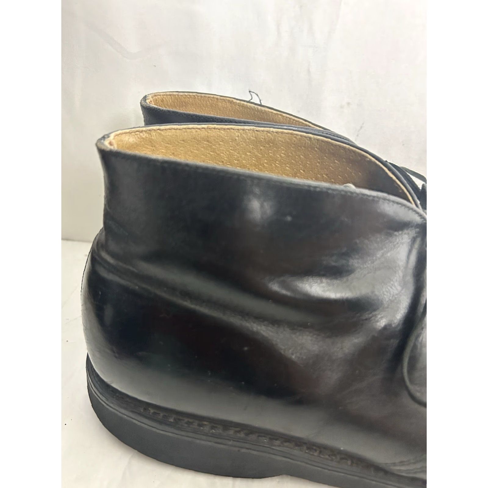 UFC VINTAGE UFCW Black Chukka Boots Leather Mens 11B Made USA Size US 11 / EU 44 - 4 Thumbnail