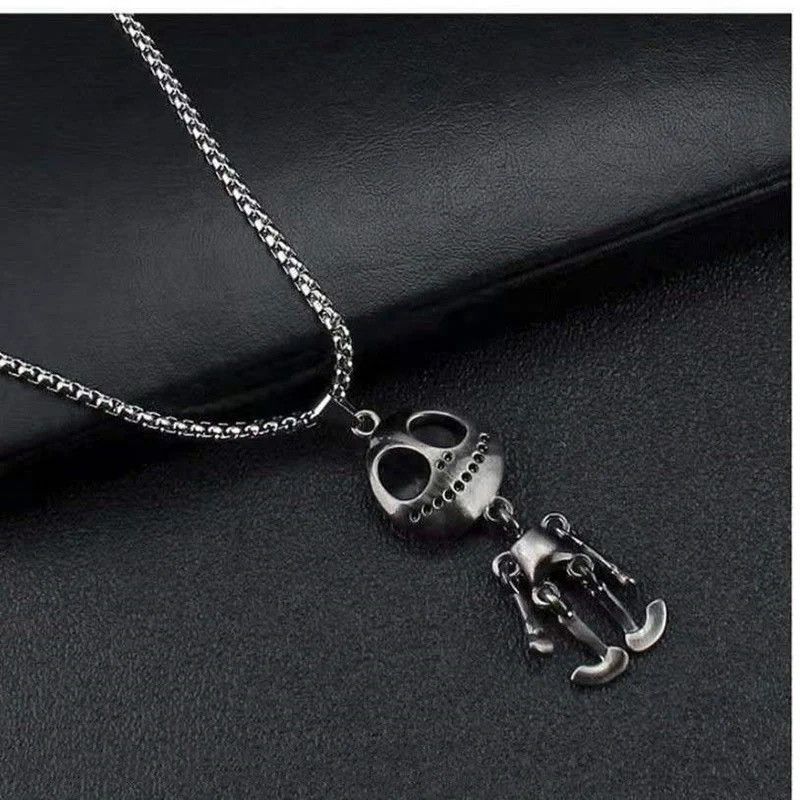 Jewelry Skull Necklace Couple Hip-hop Street Style Pendant Size ONE SIZE - 3 Thumbnail