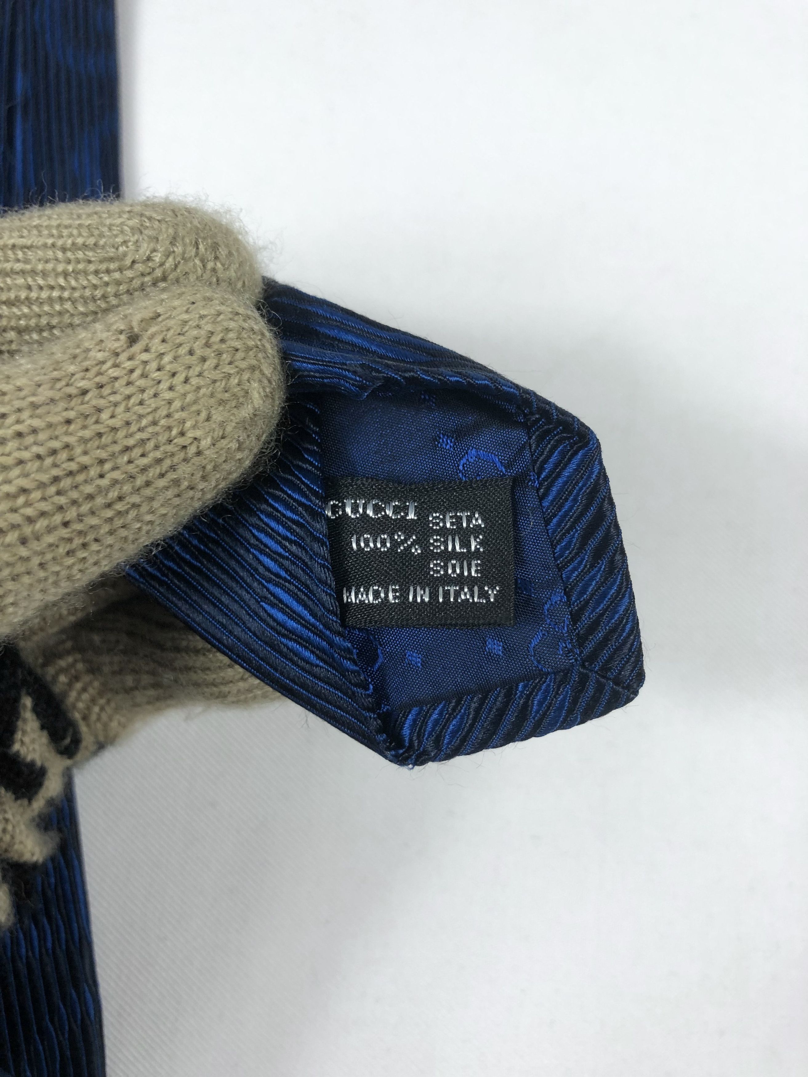 Gucci Rare Gucci GG Monogram Silk Tie Made in Italy Size ONE SIZE - 8 Thumbnail