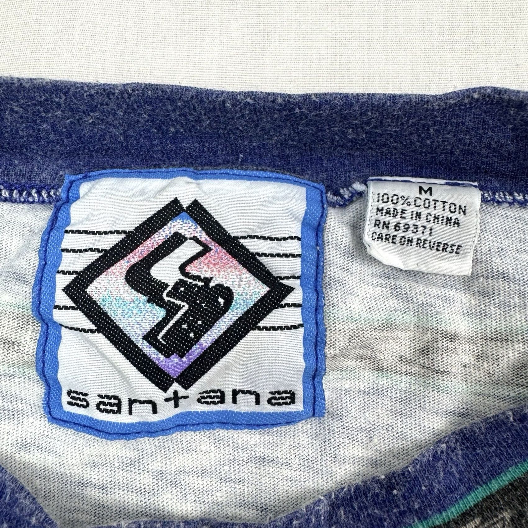 Vintage VINTAGE Santana Surf T Shirt Long Sleeve Adult M Blue 90s Mens Shirt Long Sleeve Stripe Crew Neck Cotton Vintage Mens Size US M / EU 48-50 / 2 - 4 Thumbnail
