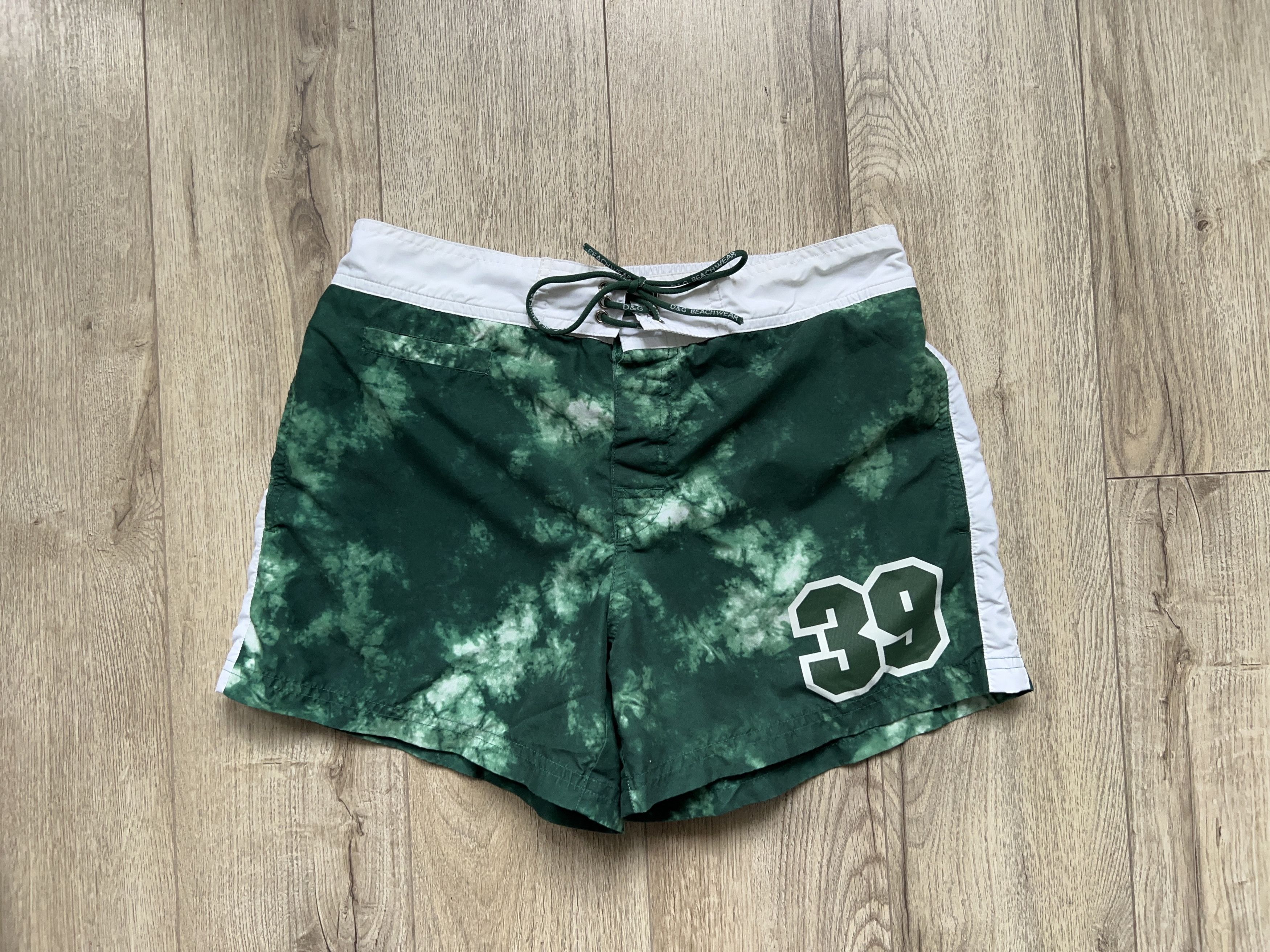 Dolce & Gabbana × Vacation Mens Dolce & Gabbana Beachwear #39 Green Shorts Swim Size M Size US 32 / EU 48 - 1 Thumbnail