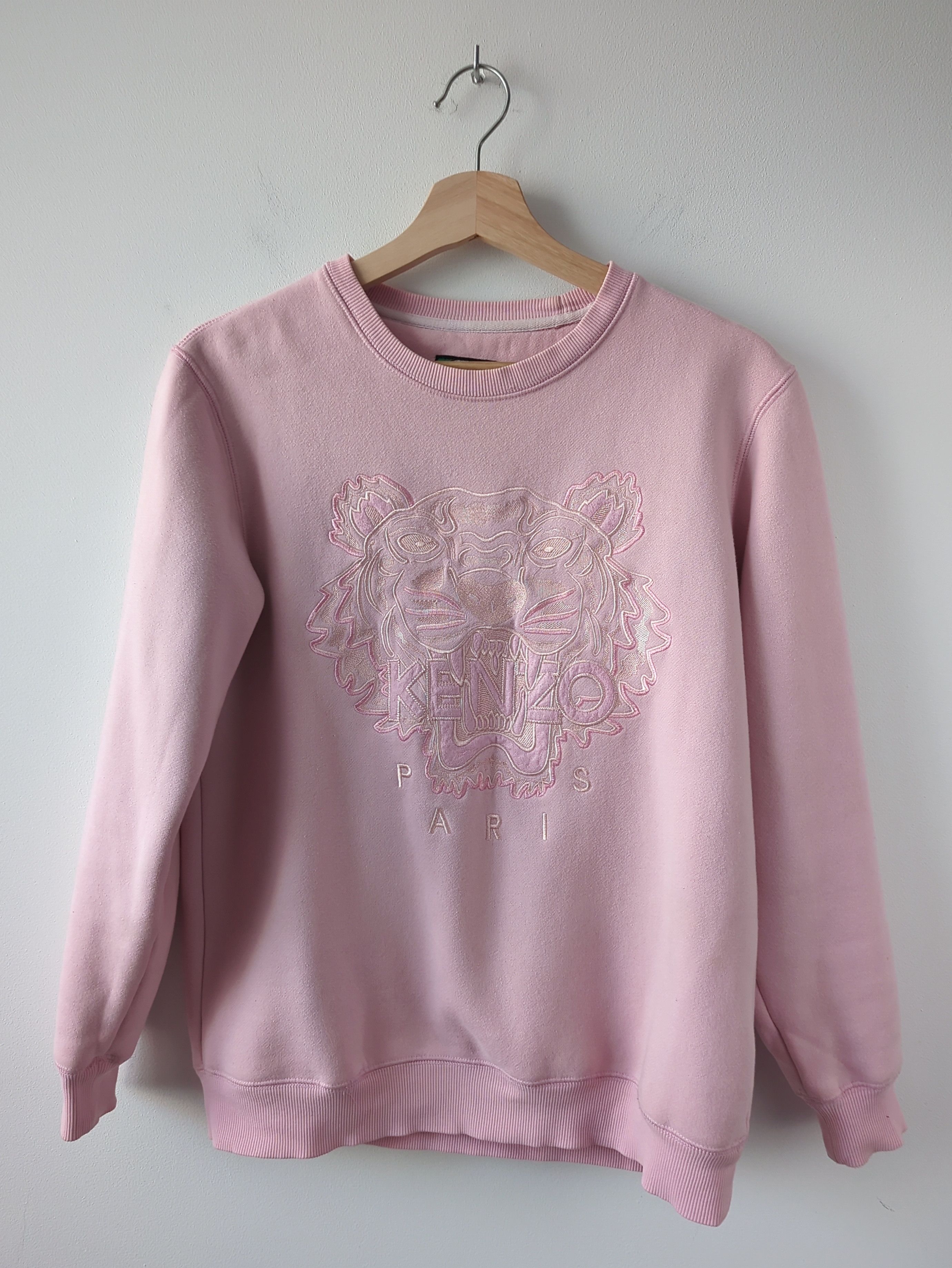 Kenzo Kenzo Paris Tiger Embroidered Sweatshirt Pink Pastel Size M / US 6-8 / IT 42-44 - 1 Thumbnail