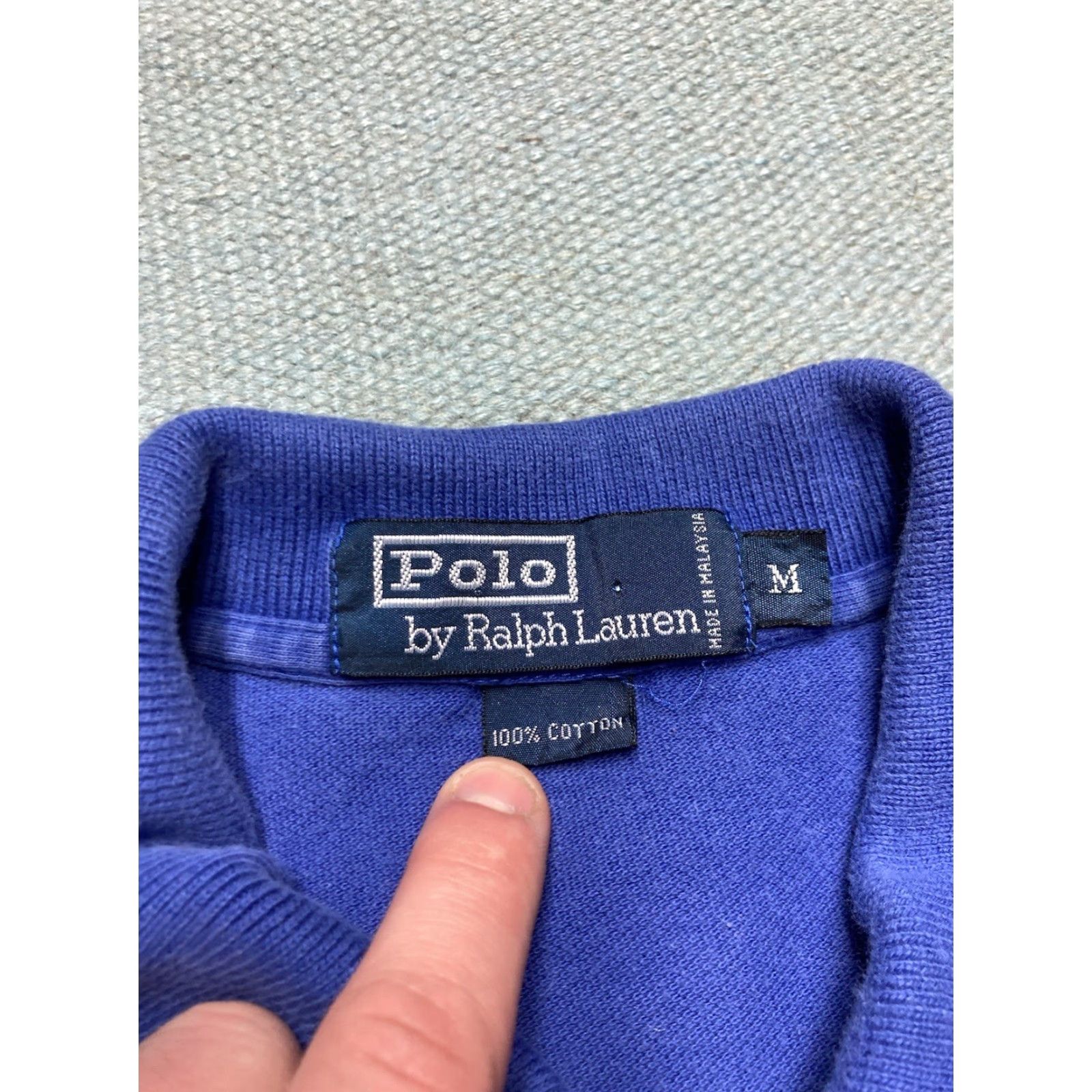 Ralph Lauren VINTAGE Ralph Lauren Polo Shirt Short Sleeve Men Medium Blue Red Horseman Golf Size US M / EU 48-50 / 2 - 3 Thumbnail