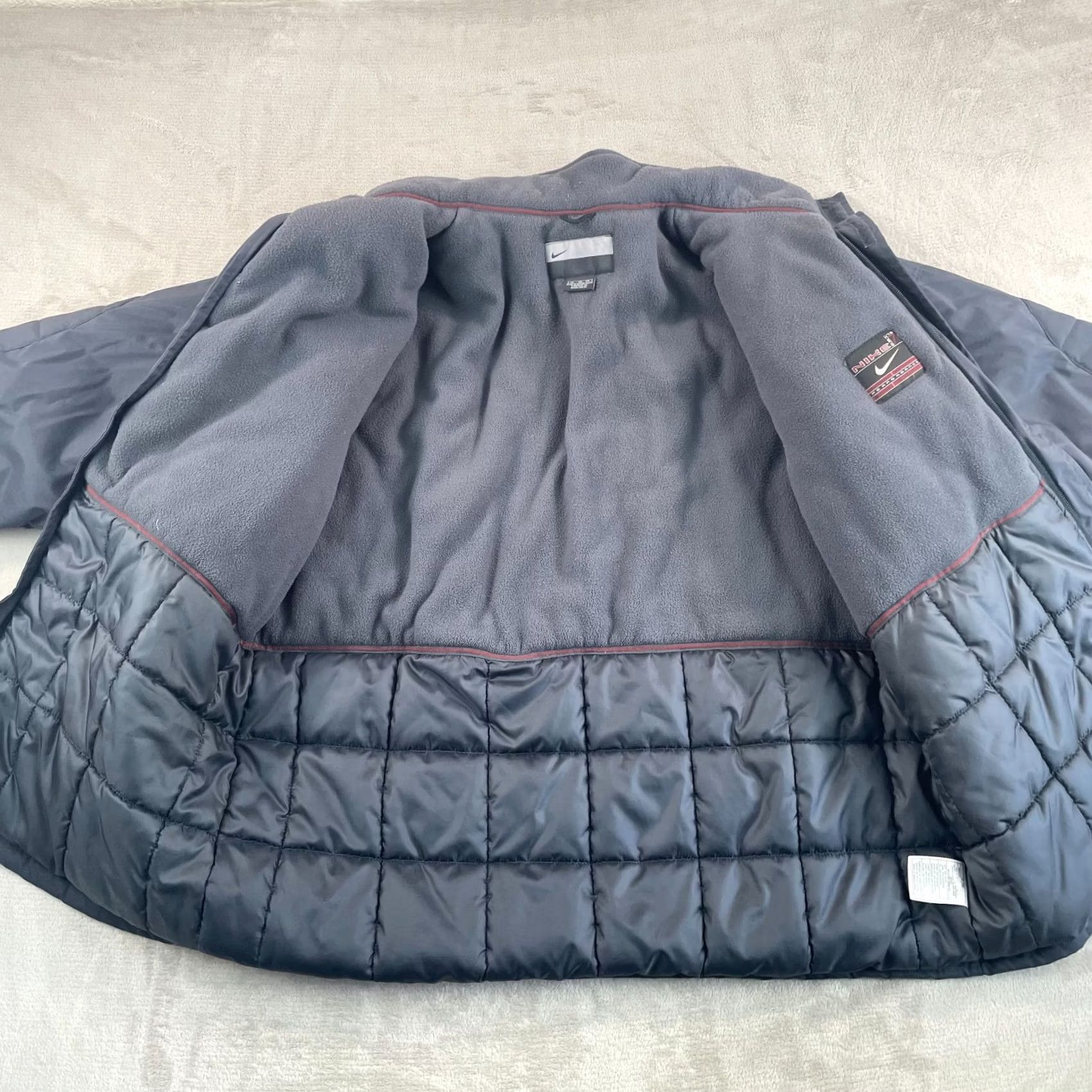 Nike VINTAGE Nike Insulated Jacket Men XL Blue Full Zip Parka Fleece Lined Winter Coat Casual Travel 80s 90s Nike Global Athletic Mens Size US XL / EU 56 / 4 - 6 Thumbnail