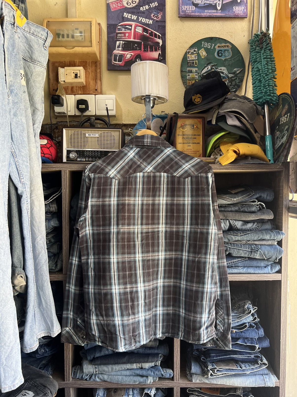 If Six Was Nine 🔥Sorridere Punk Zipper Pocket Flannel Size US S / EU 44-46 / 1 - 3 Thumbnail