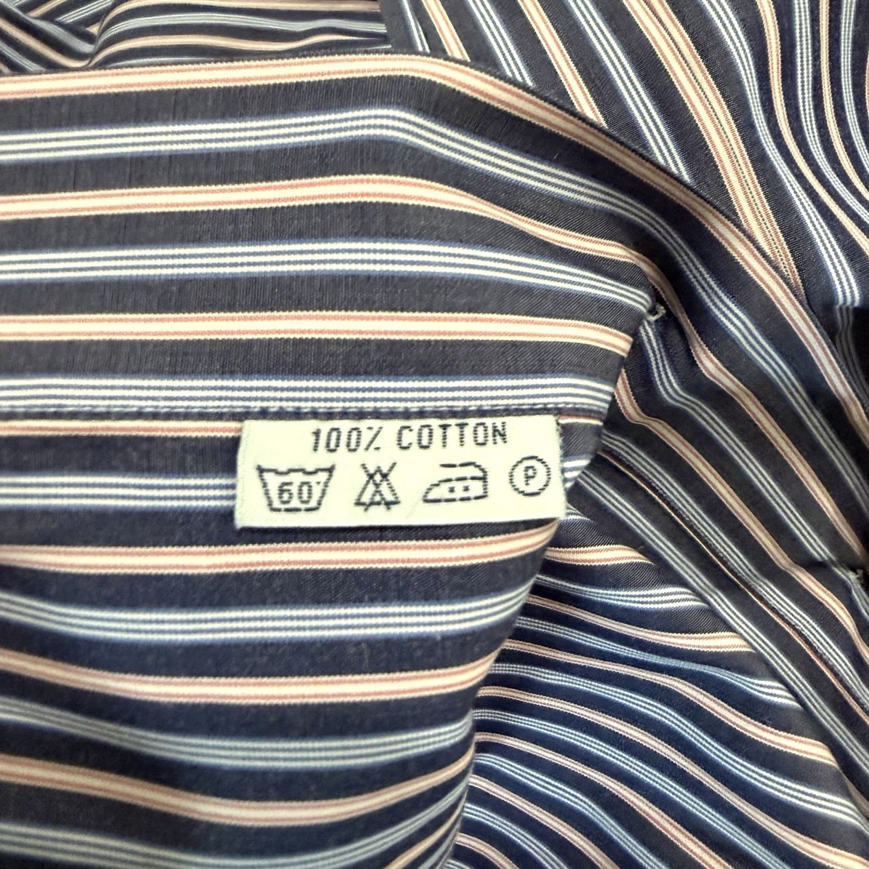 Brioni Brioni Dress Shirt Mens Large Blue Striped For Neiman Marcus Italy Luxury Size 42R - 7 Thumbnail