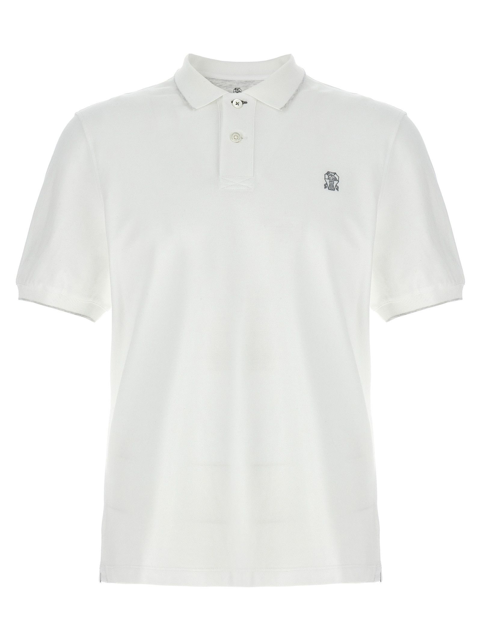 Brunello Cucinelli Logo Piqué Polo Shirt Size US M / EU 48-50 / 2 - 1 Thumbnail
